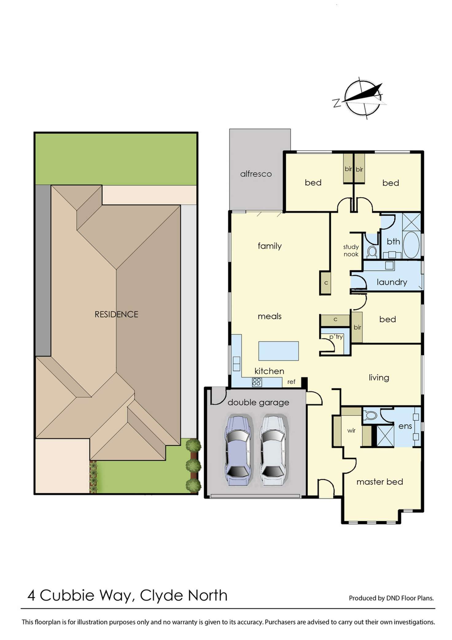 Floorplan of Homely house listing, 4 Cubbie Way, Clyde North VIC 3978