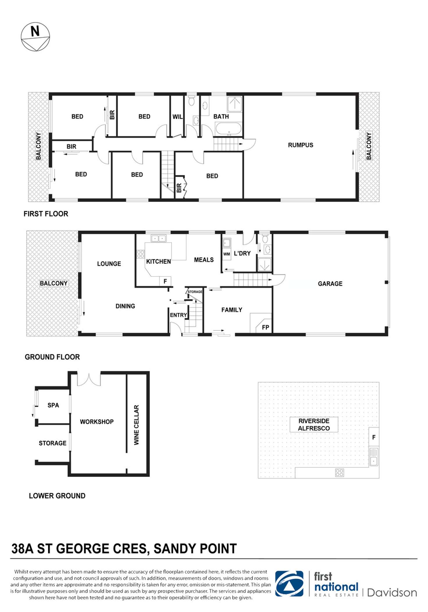 Floorplan of Homely house listing, 38a St George Crescent, Sandy Point NSW 2172