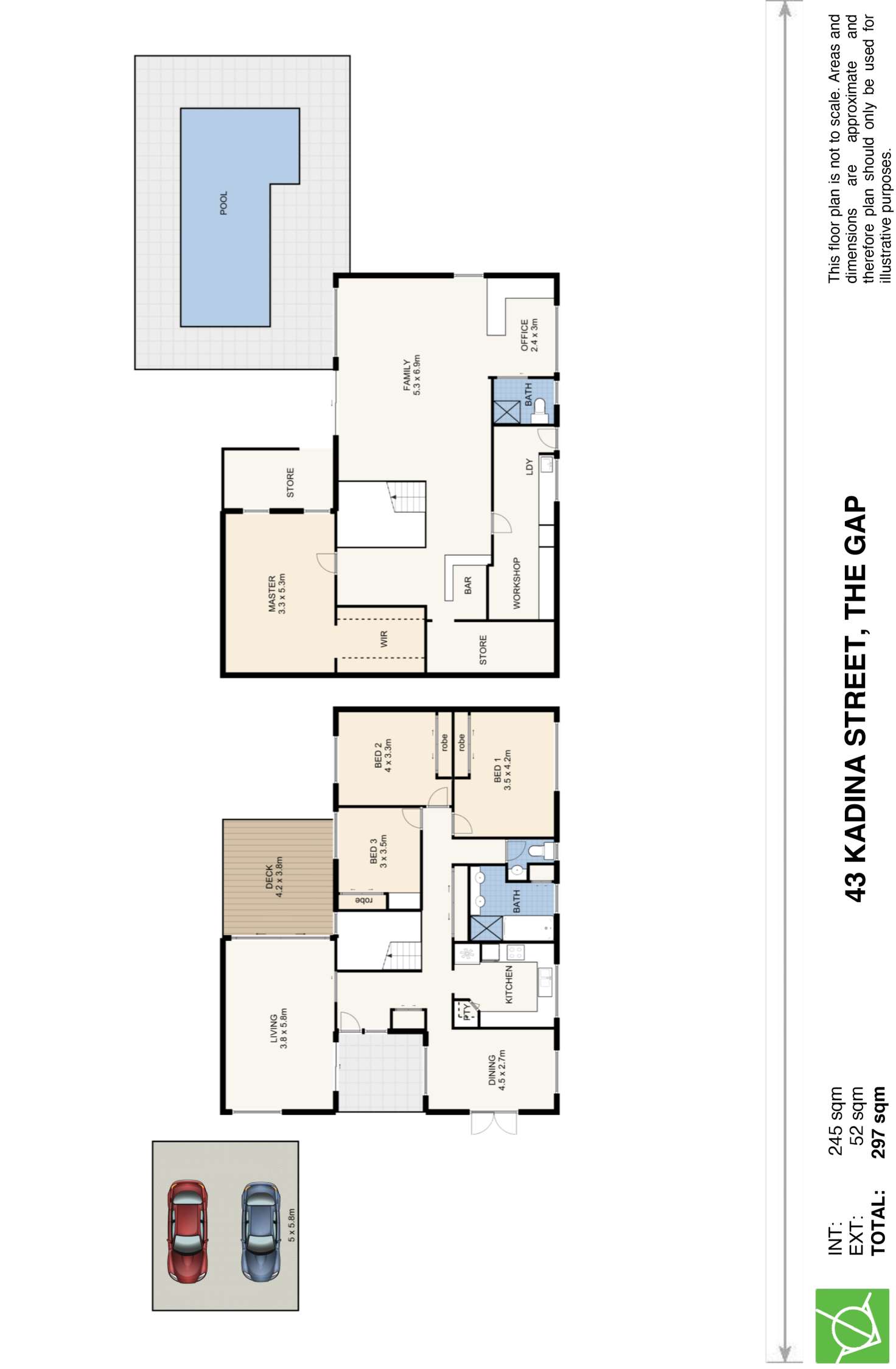 Floorplan of Homely house listing, 43 Kadina Street, The Gap QLD 4061