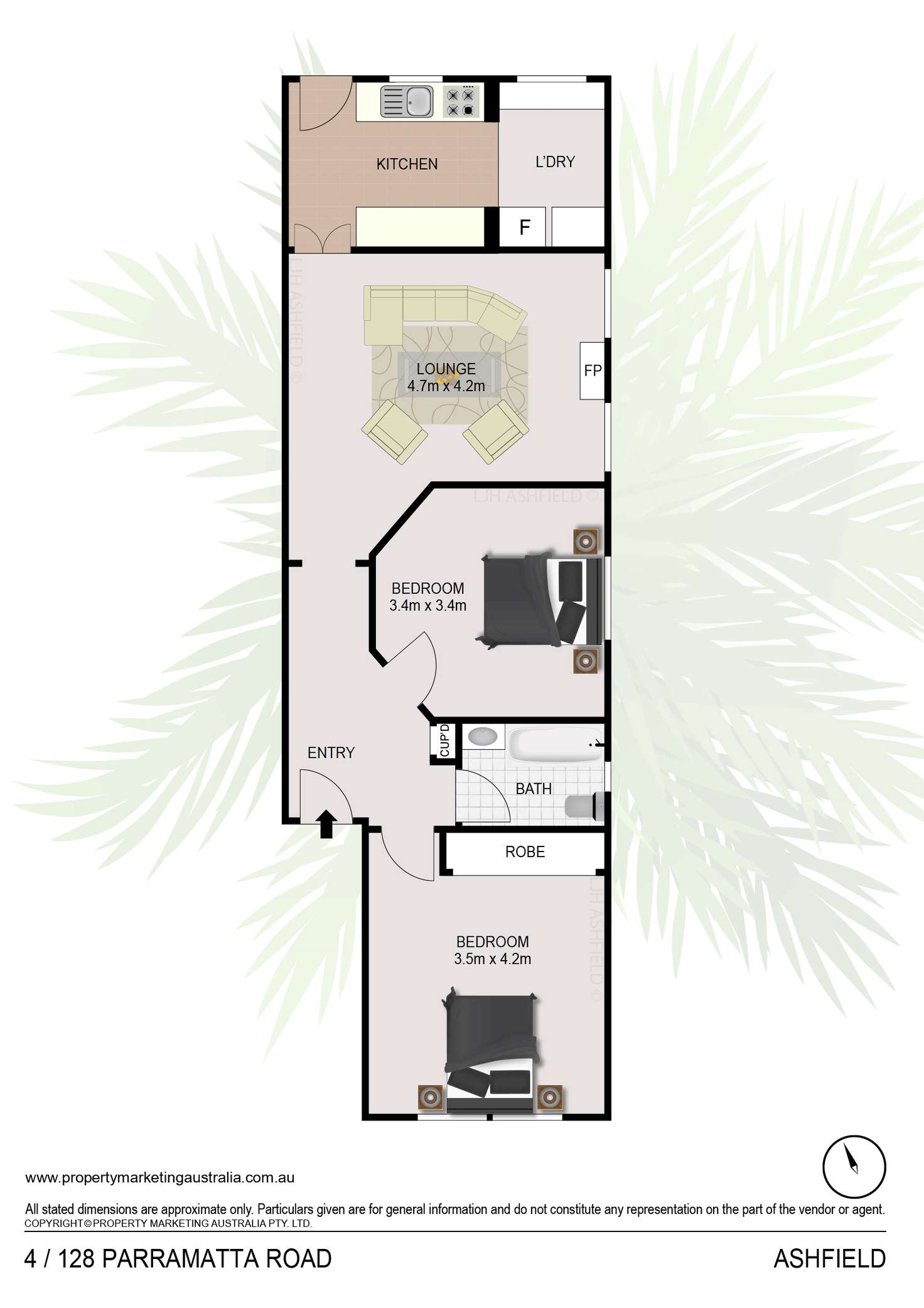 Floorplan of Homely unit listing, 4/128 Parramatta Road, Ashfield NSW 2131