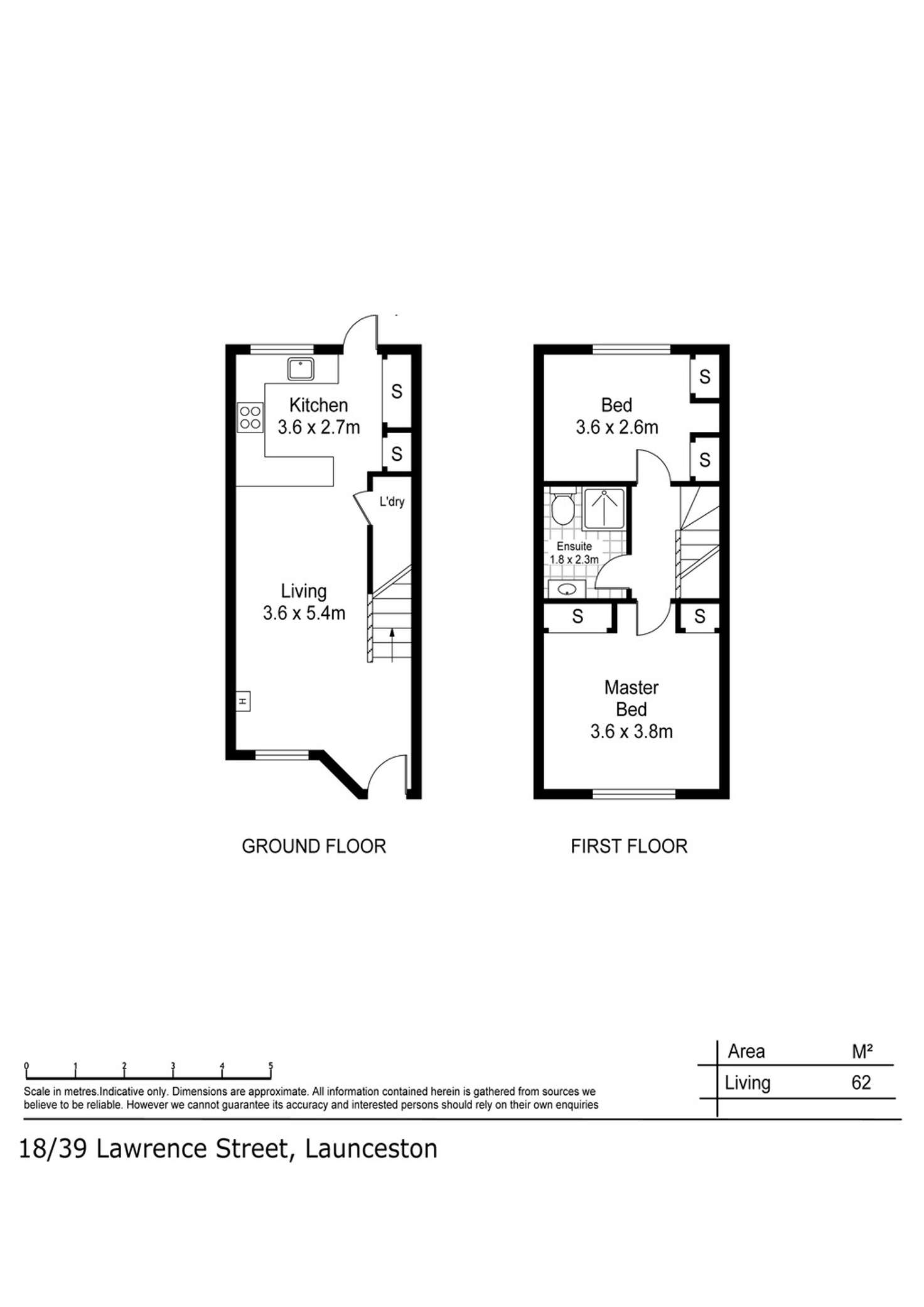 Floorplan of Homely townhouse listing, 18/39 Lawrence Street, Launceston TAS 7250