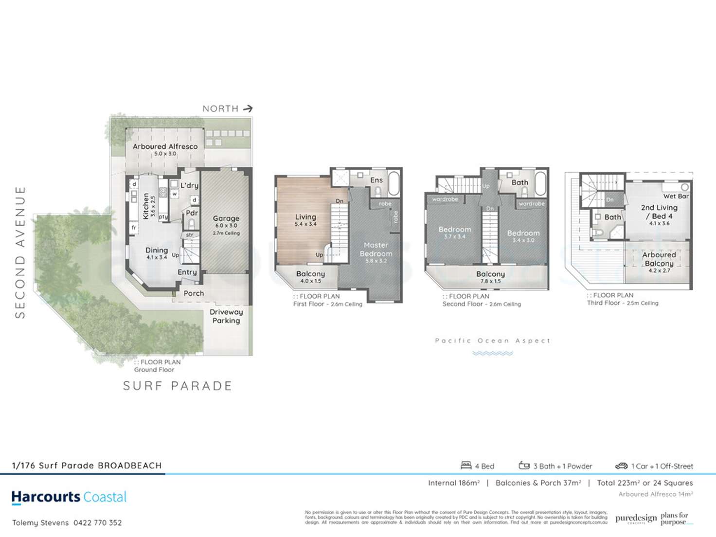 Floorplan of Homely apartment listing, 1/176 Surf Parade, Broadbeach QLD 4218