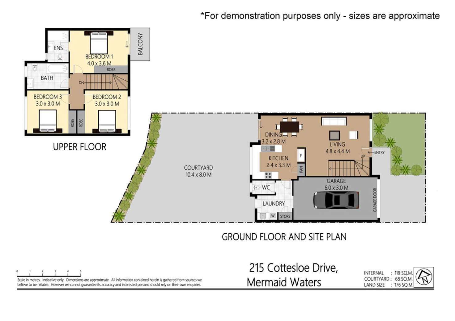 Floorplan of Homely townhouse listing, 206/215 Cottesloe Drive, Mermaid Waters QLD 4218