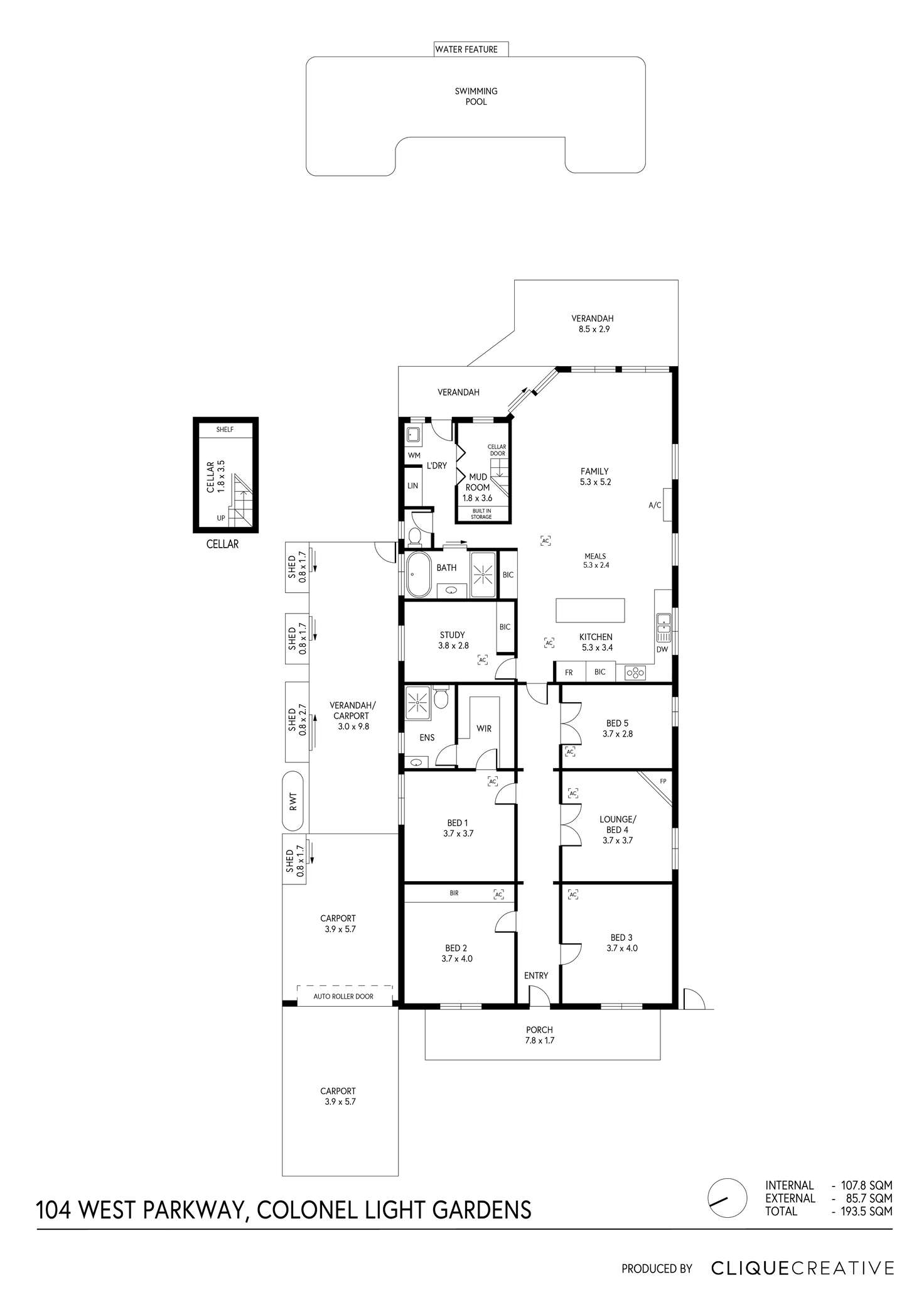 Floorplan of Homely house listing, 104 West Parkway, Colonel Light Gardens SA 5041