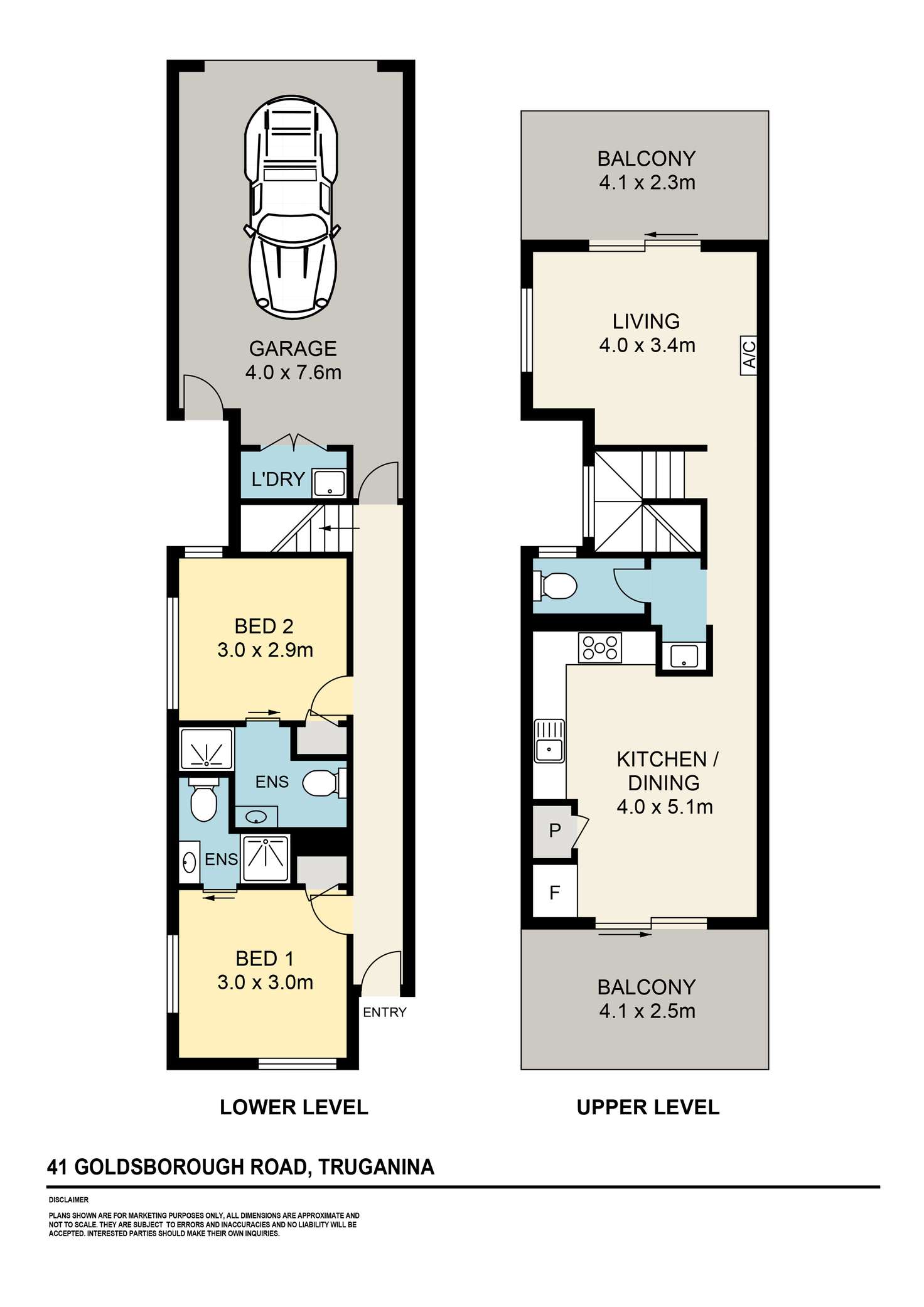 Floorplan of Homely townhouse listing, 41 Goldsborough Road, Truganina VIC 3029