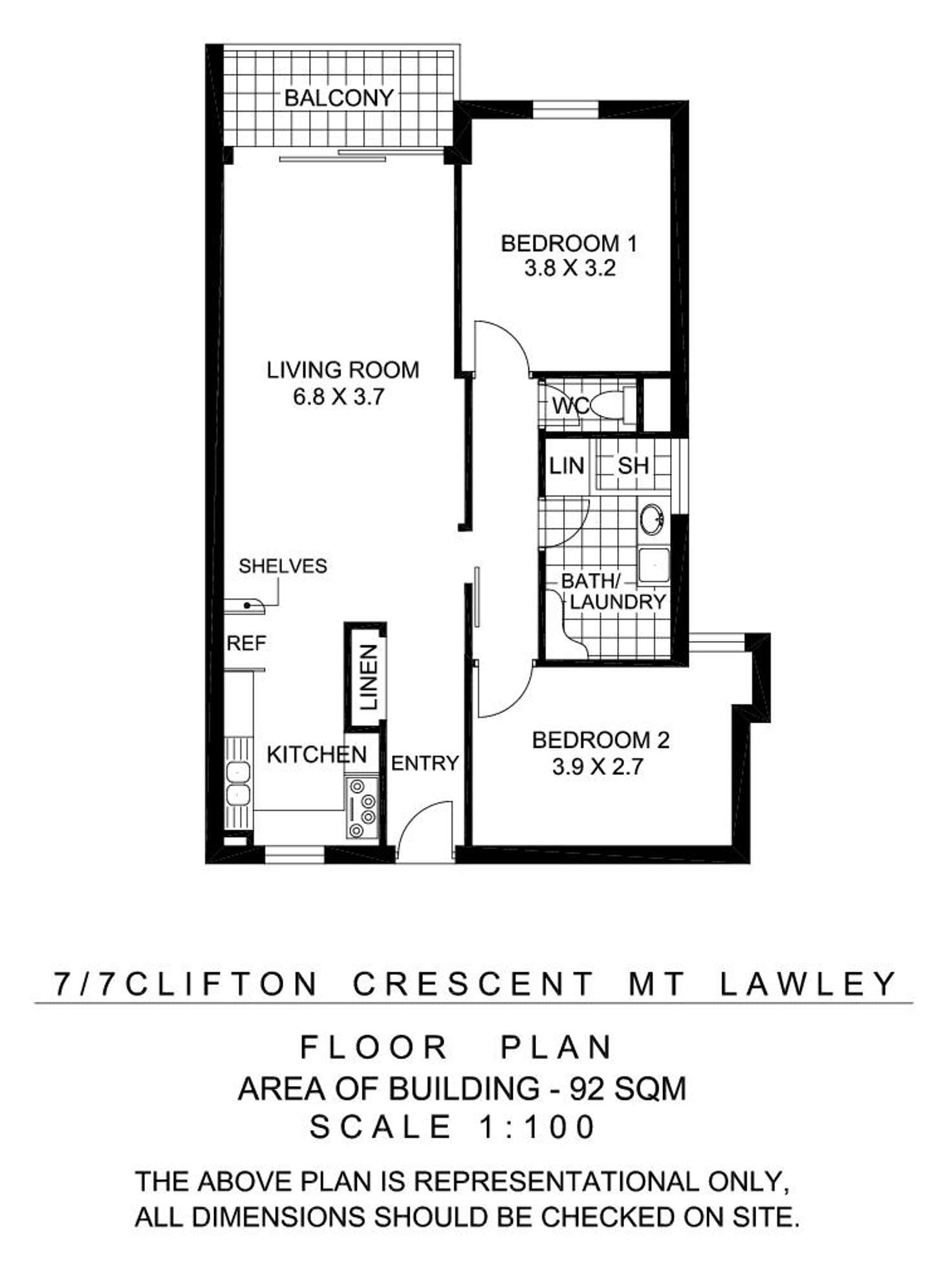 Floorplan of Homely apartment listing, 7/7 Clifton Crescent, Mount Lawley WA 6050