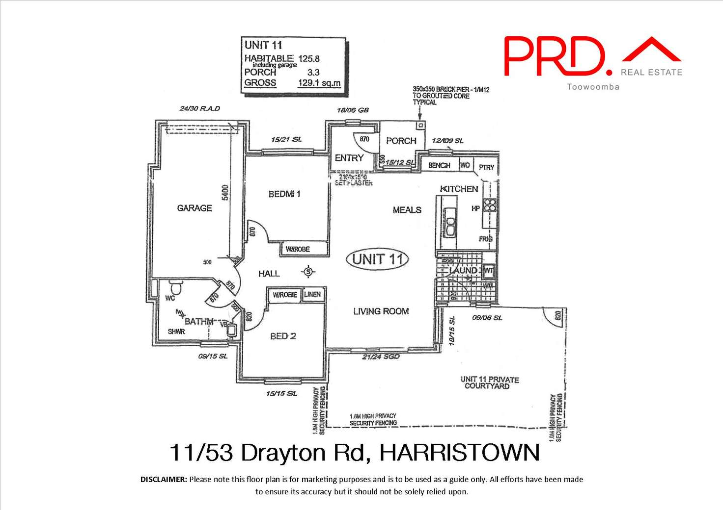 Floorplan of Homely unit listing, 11/53 Drayton Road, Harristown QLD 4350