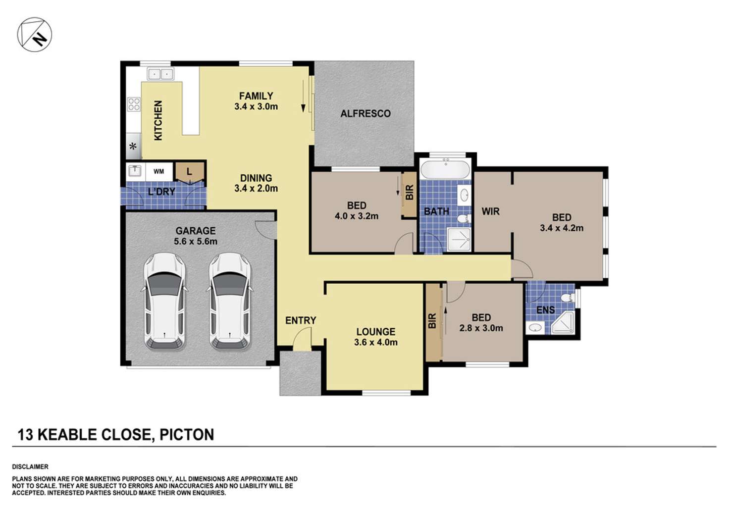 Floorplan of Homely house listing, 13 Keable Close, Picton NSW 2571