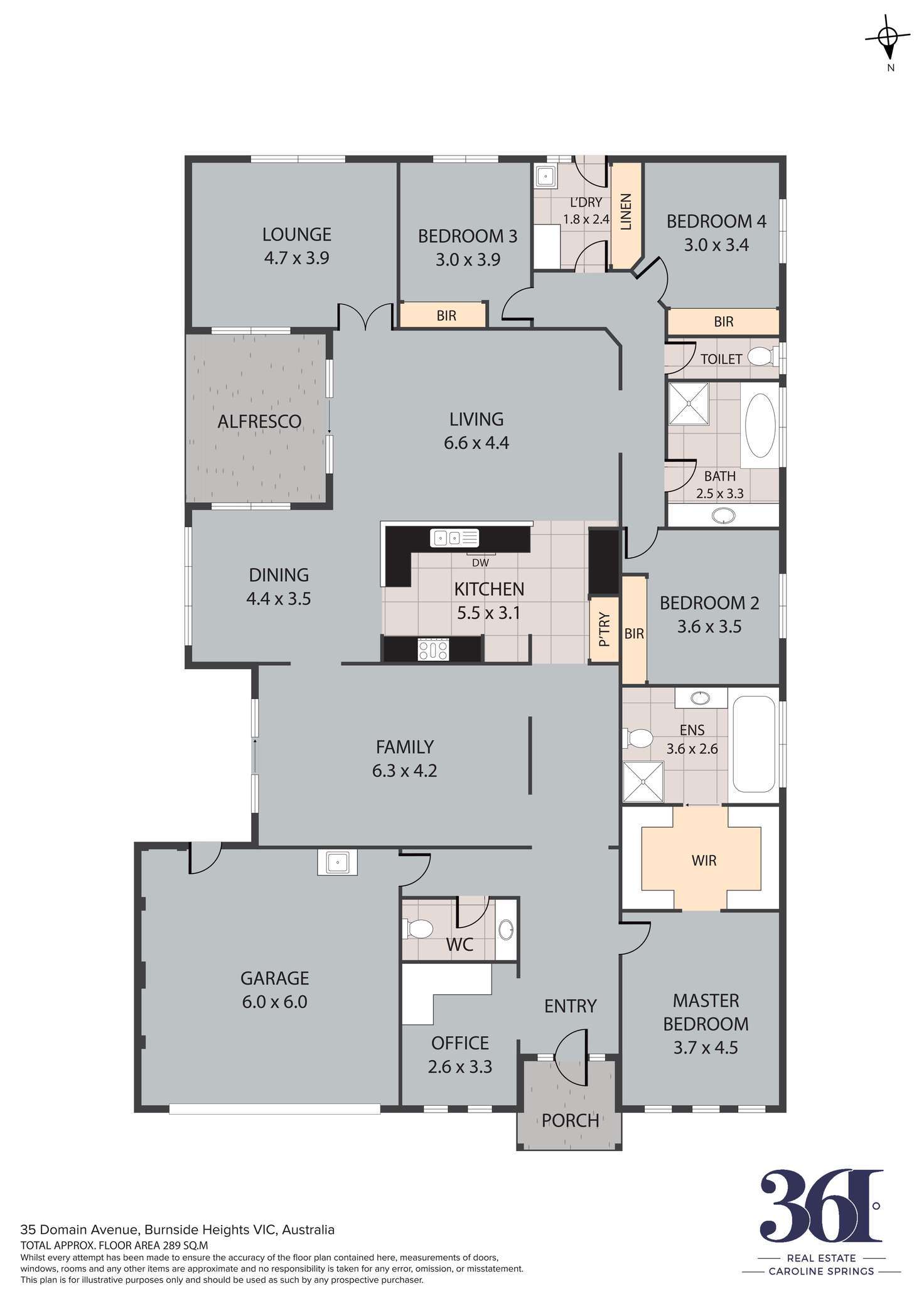 Floorplan of Homely house listing, 35 DOMAIN AVE, Burnside Heights VIC 3023