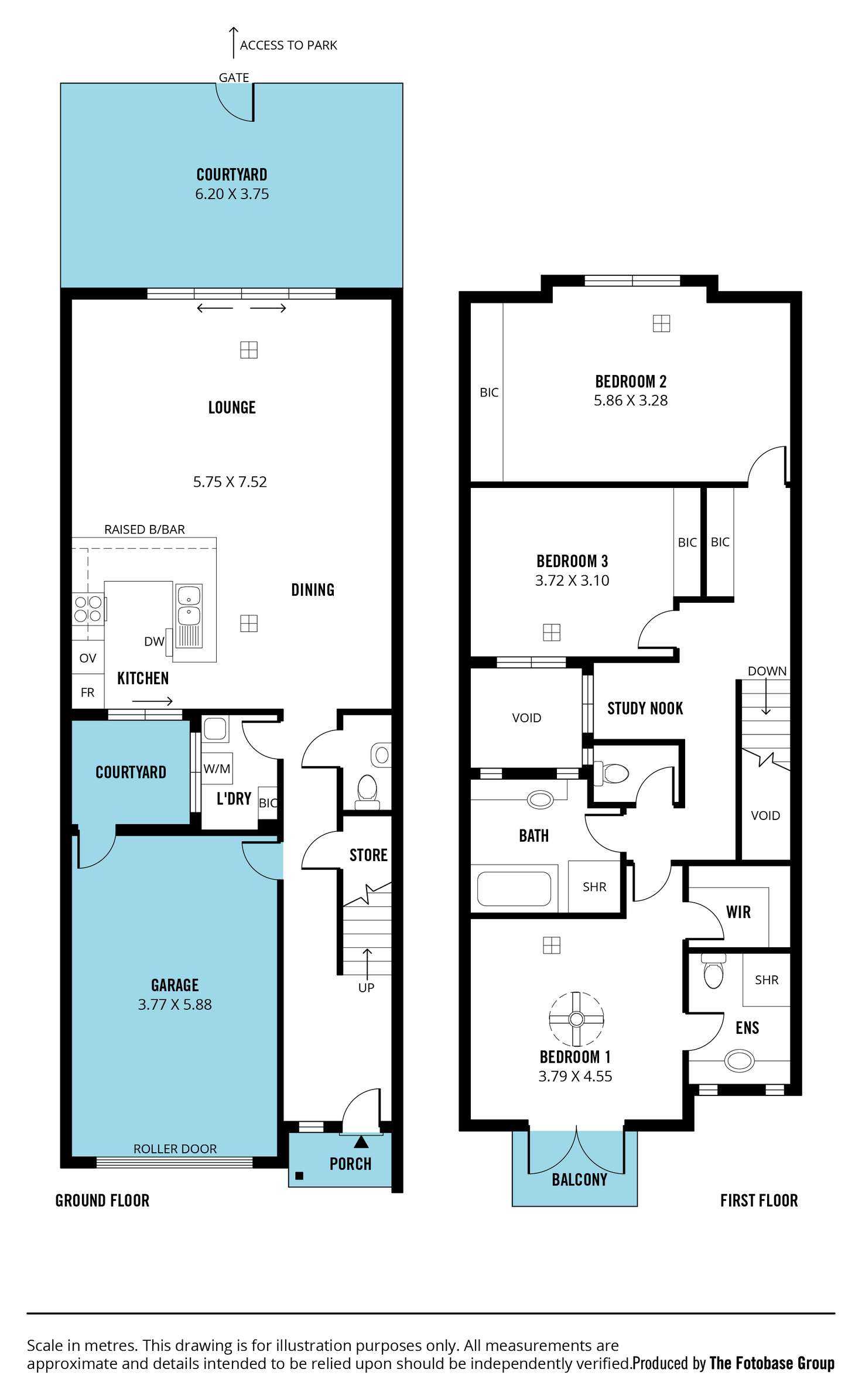 Floorplan of Homely townhouse listing, 70 Hindmarsh Circuit, Mawson Lakes SA 5095
