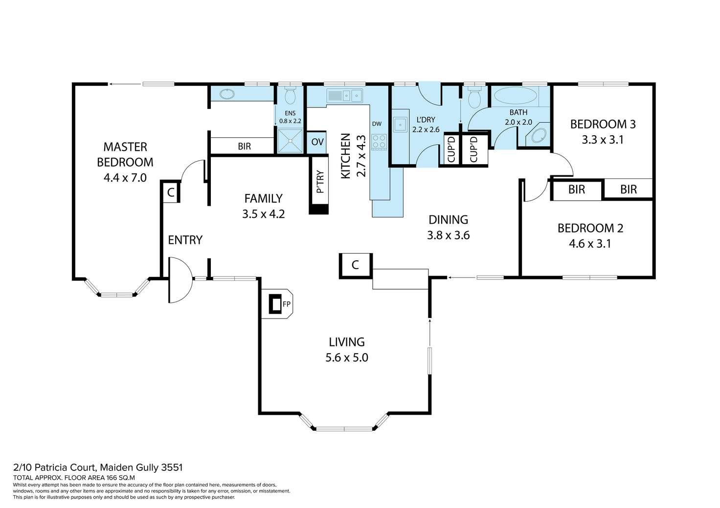 Floorplan of Homely house listing, 2/10 Patricia Court, Maiden Gully VIC 3551