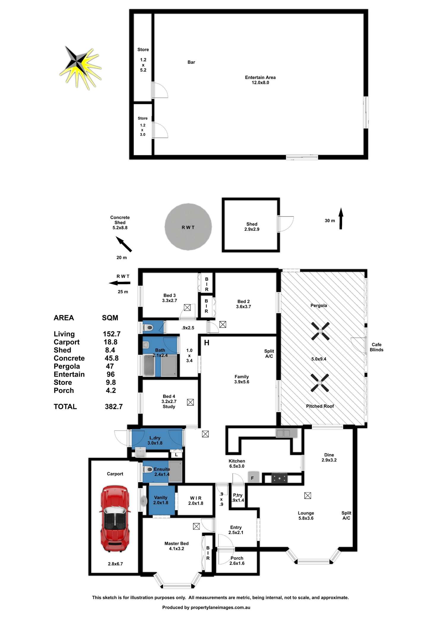 Floorplan of Homely house listing, 47A Whispering Wall Road, Williamstown SA 5351