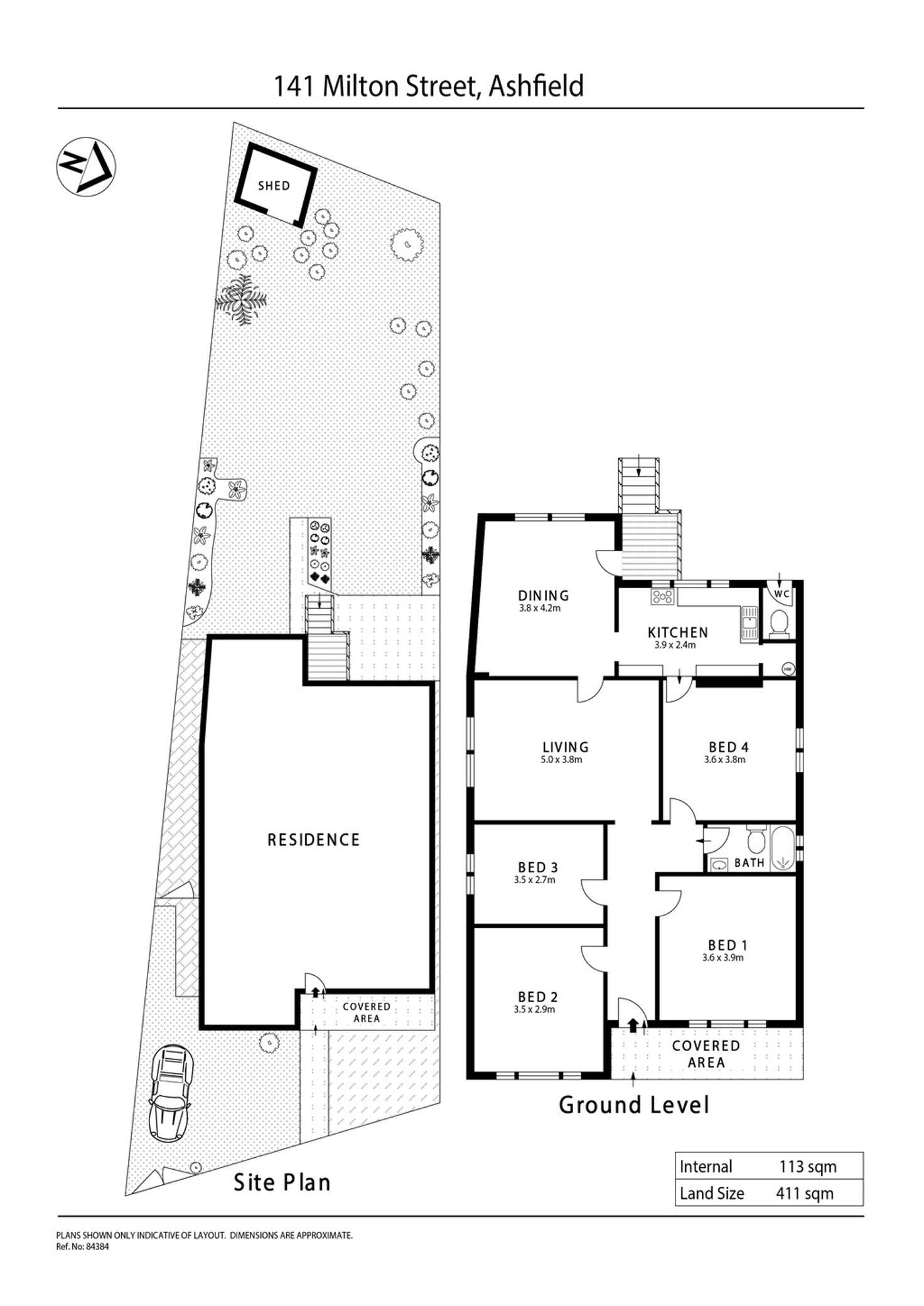 Floorplan of Homely house listing, 141 Milton Street, Ashfield NSW 2131