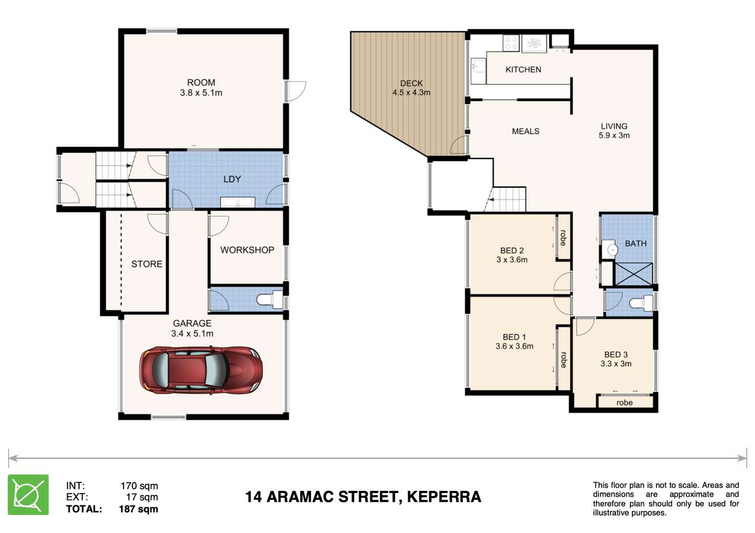 Floorplan of Homely house listing, 14 Aramac Street, Keperra QLD 4054