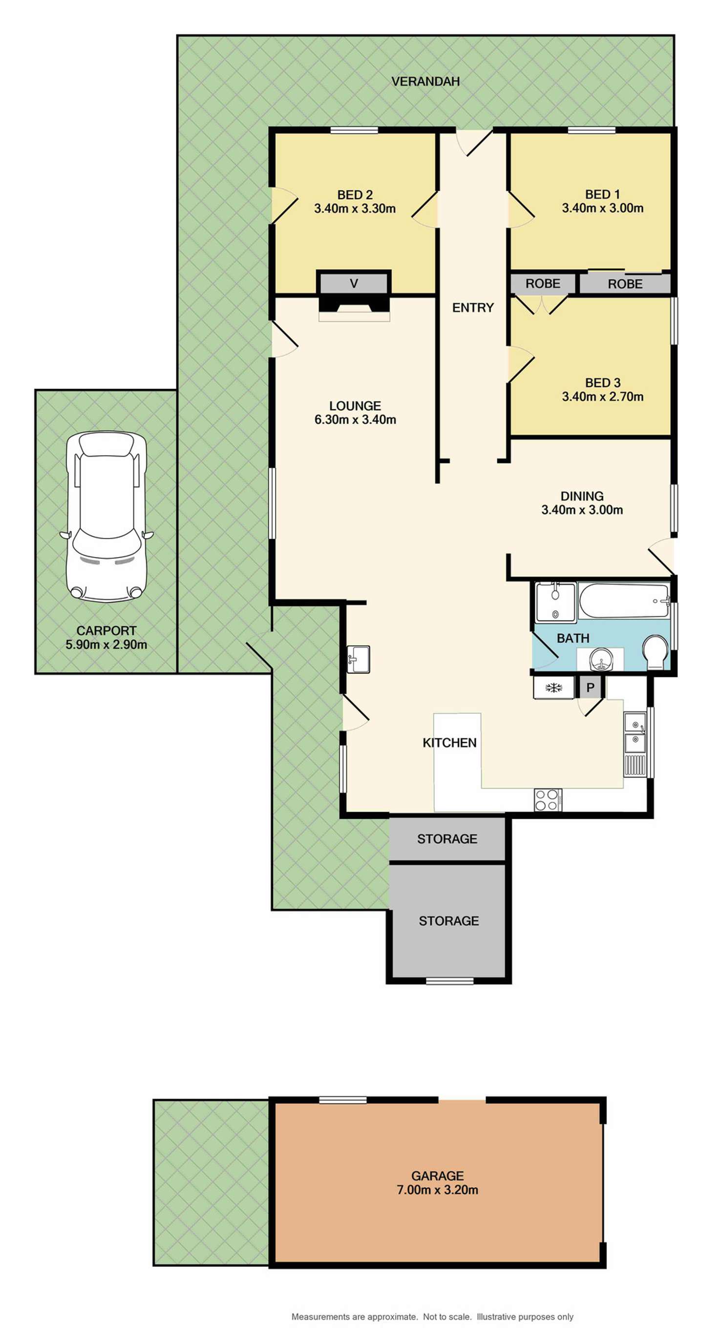 Floorplan of Homely house listing, 16 Salisbury St, Benalla VIC 3672