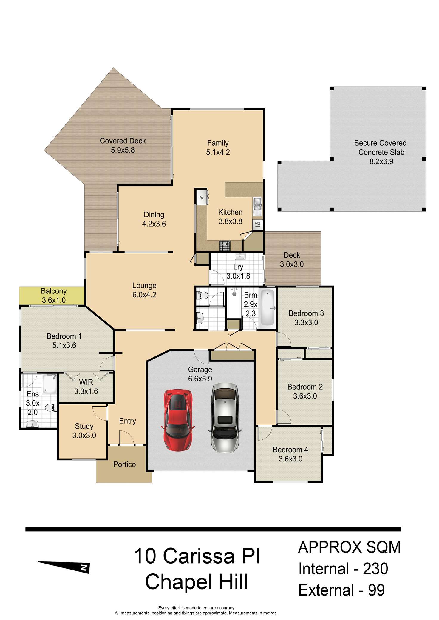 Floorplan of Homely house listing, 10 Carissa Place, Chapel Hill QLD 4069