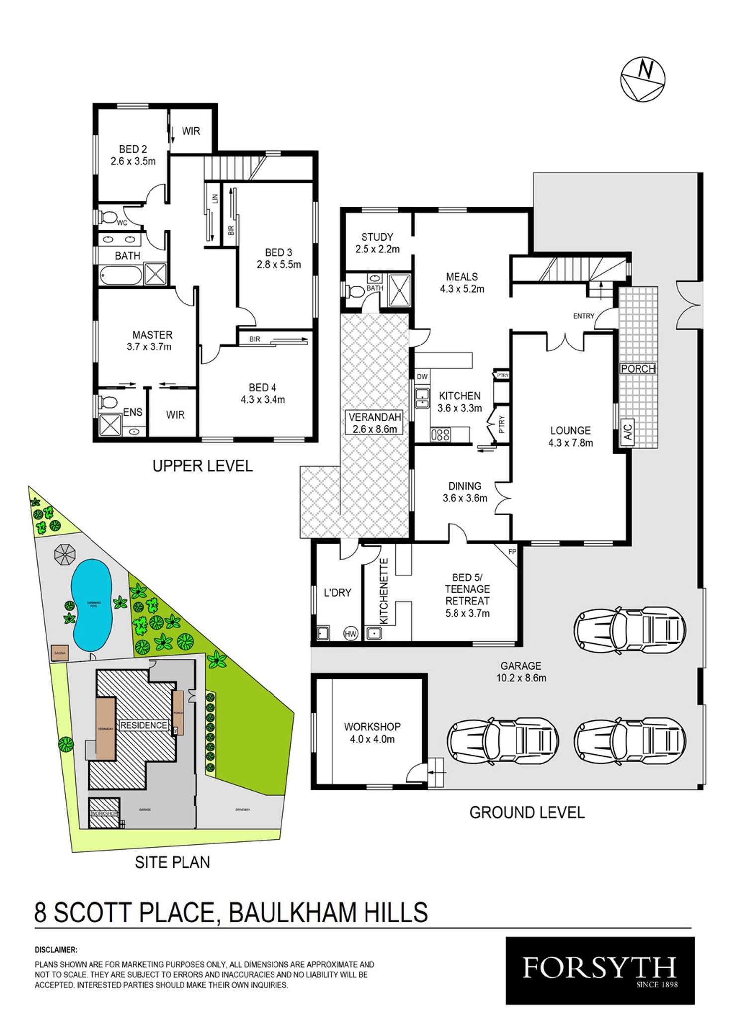 Floorplan of Homely house listing, 8 Scott Place, Baulkham Hills NSW 2153