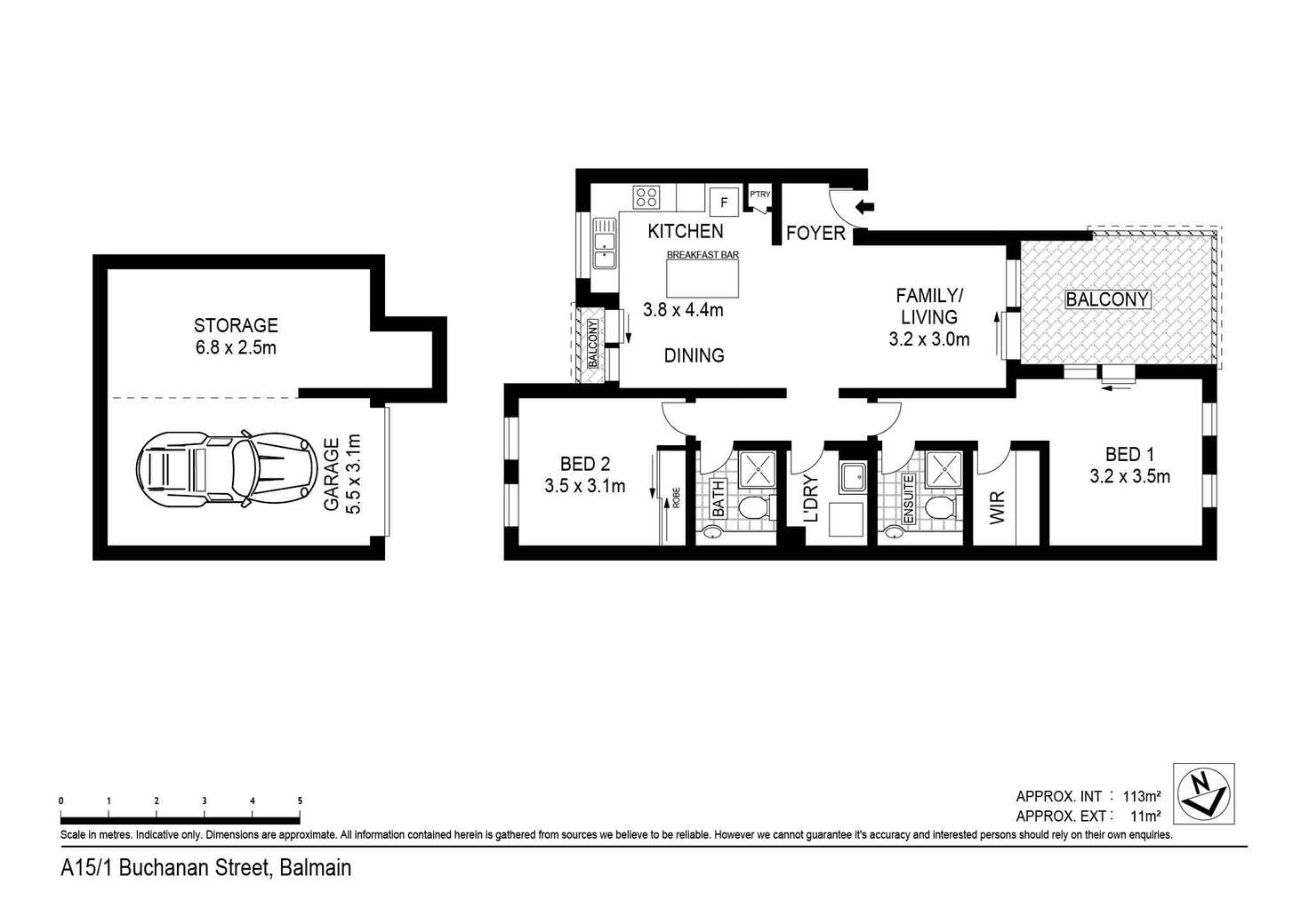Floorplan of Homely apartment listing, A15, 1 Buchanan Street, Balmain NSW 2041