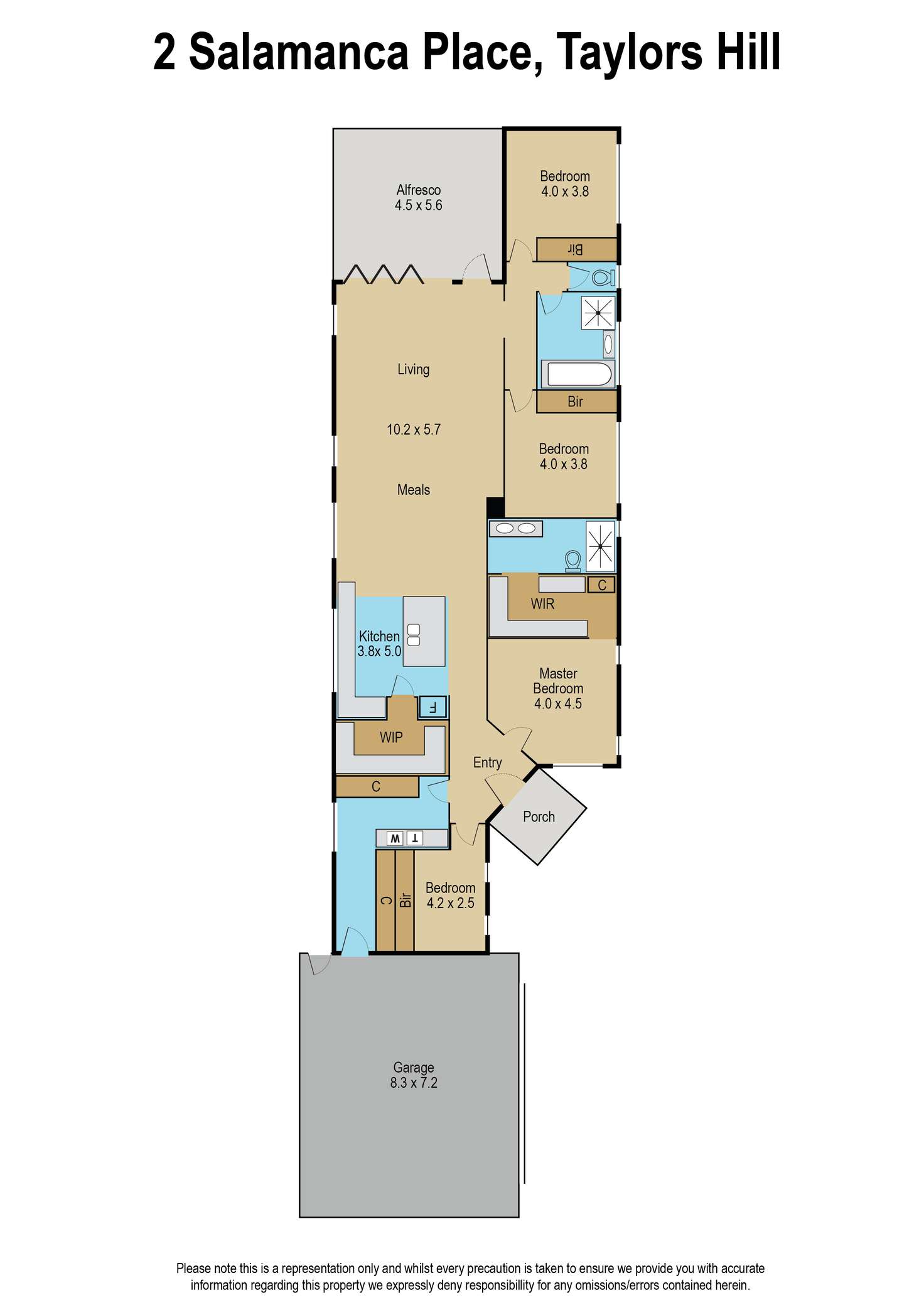 Floorplan of Homely house listing, 2 Salamanca Place, Taylors Hill VIC 3037
