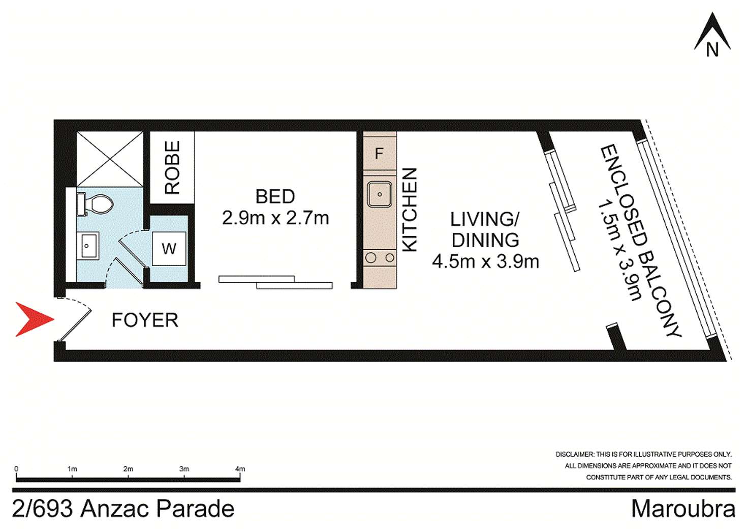 Floorplan of Homely unit listing, 2/693 Anzac Parade, Maroubra NSW 2035