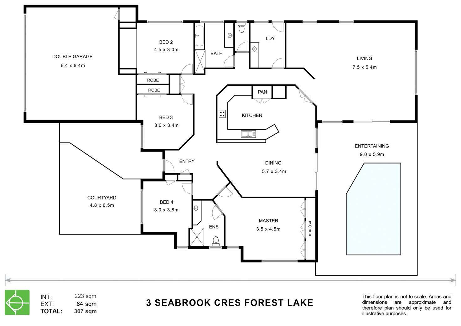 Floorplan of Homely house listing, 3 Seabrook Crescent, Forest Lake QLD 4078
