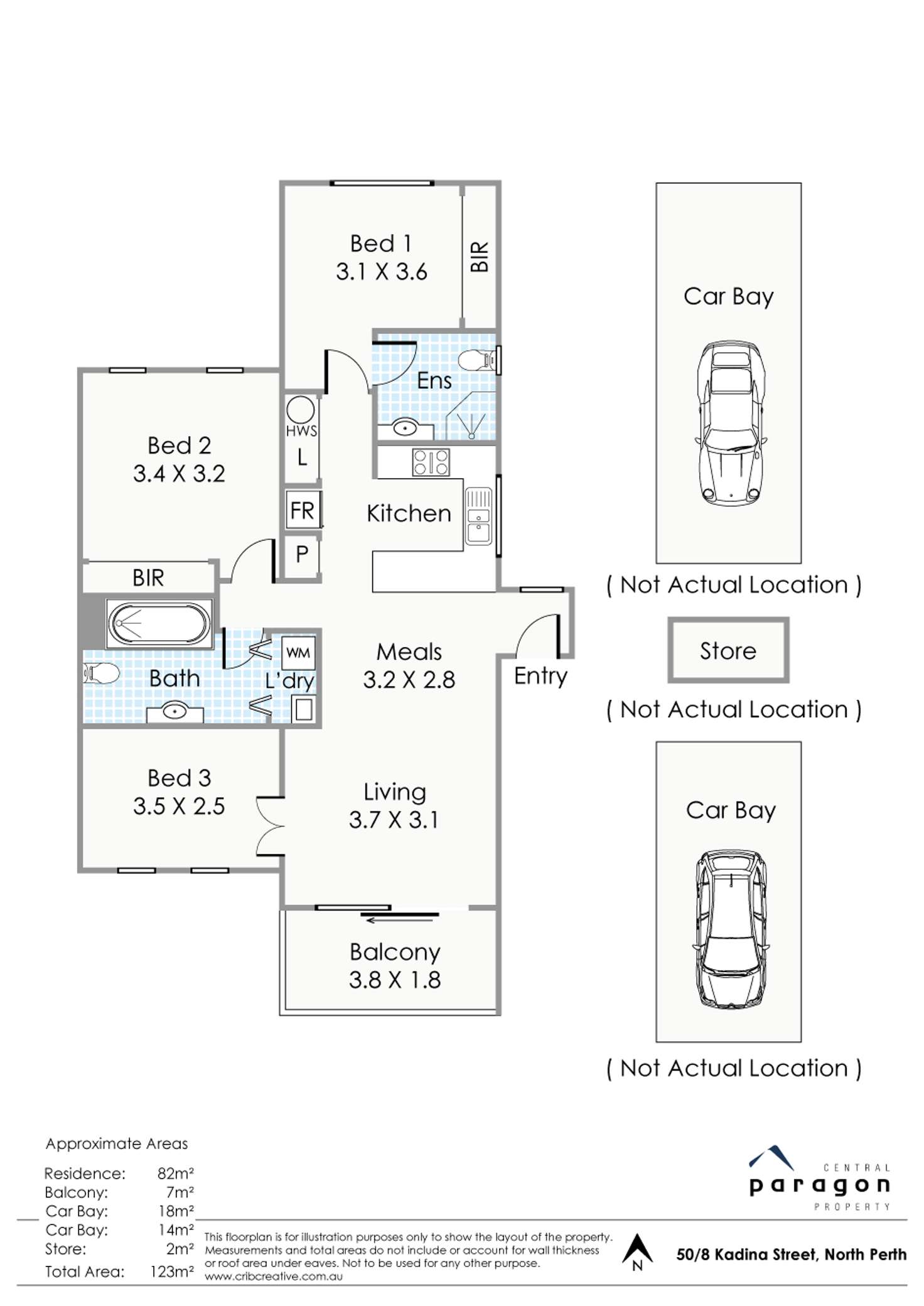 Floorplan of Homely apartment listing, 50/8 Kadina Street, North Perth WA 6006