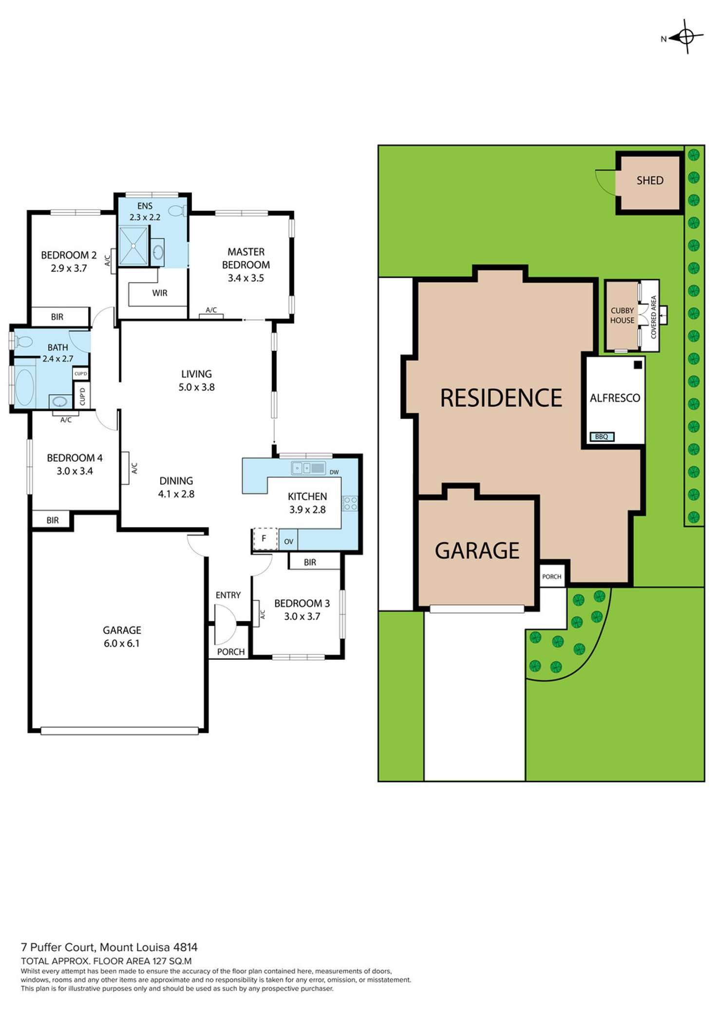 Floorplan of Homely house listing, 7 Puffer Place, Mount Louisa QLD 4814