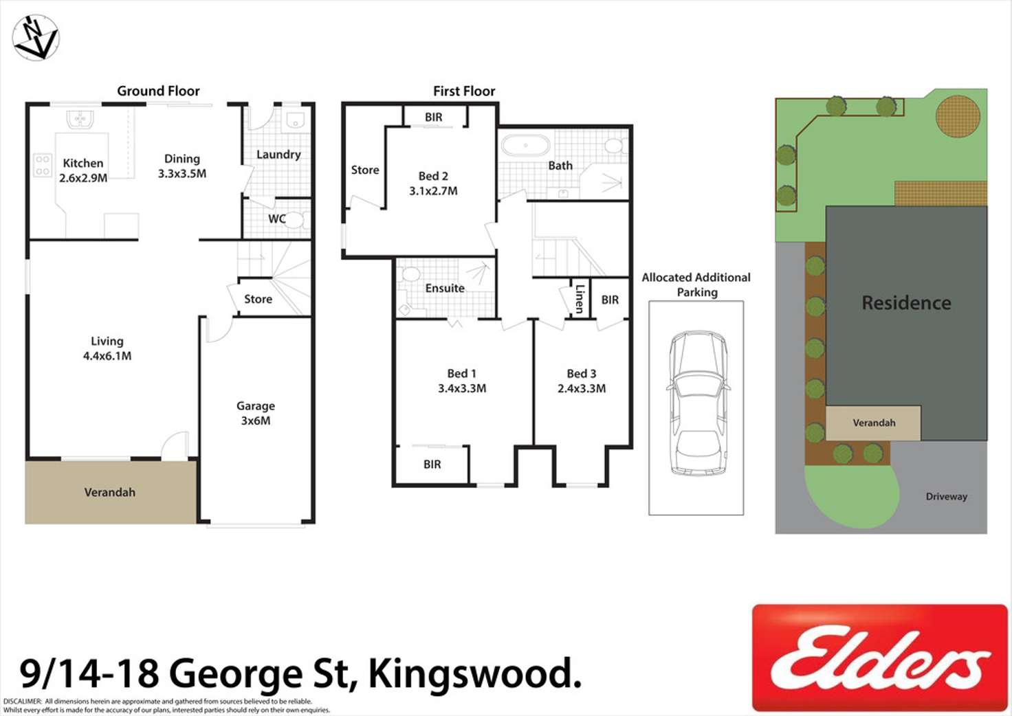Floorplan of Homely townhouse listing, 9/14-18 George Street, Kingswood NSW 2747