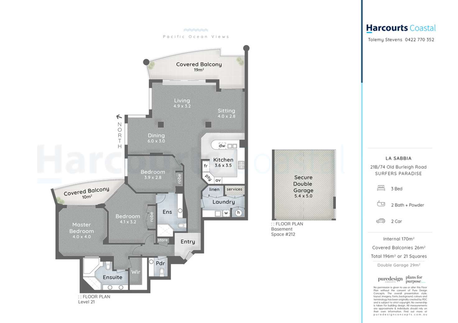 Floorplan of Homely apartment listing, 21B/74-86 Old Burleigh Road, Surfers Paradise QLD 4217