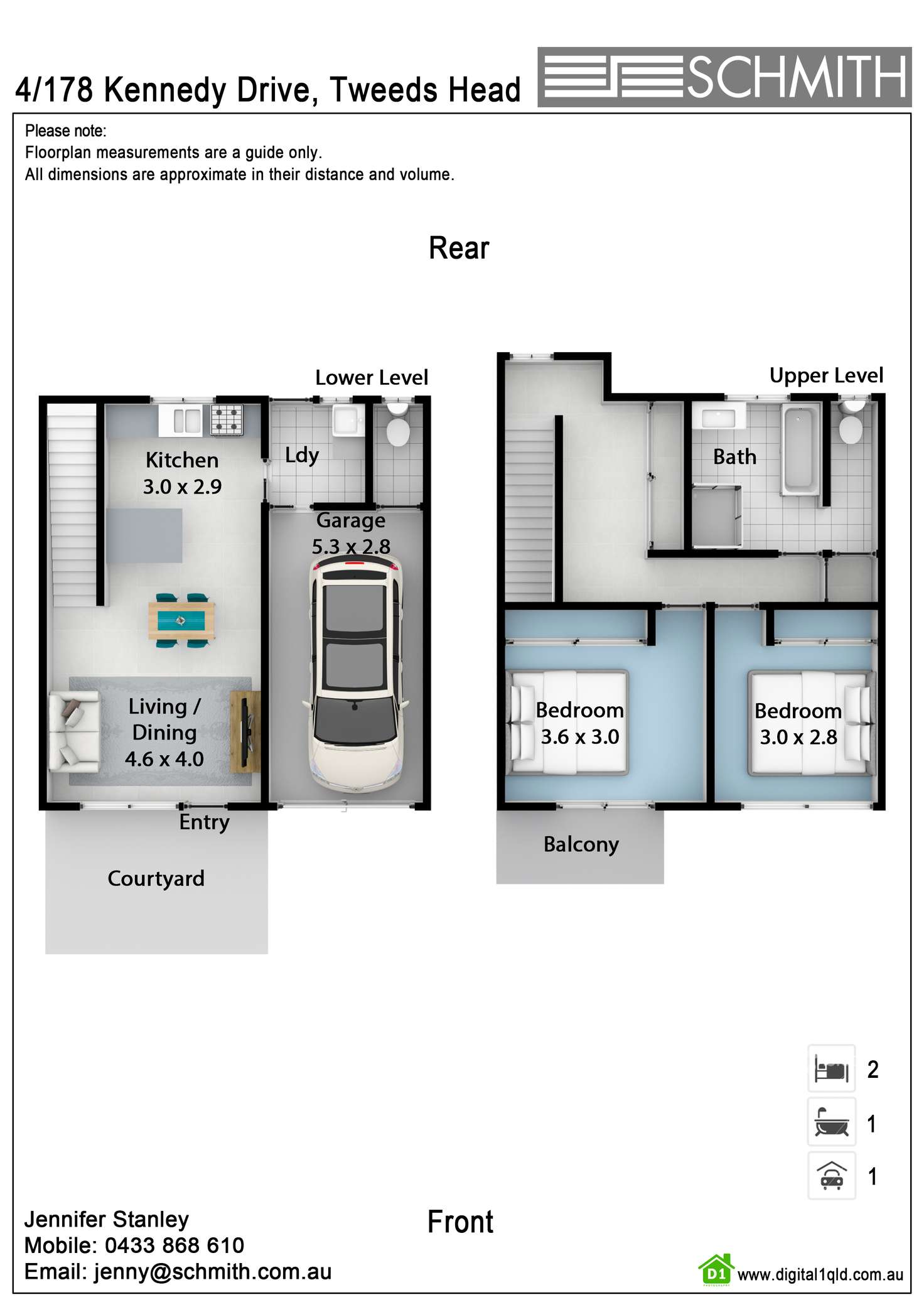 Floorplan of Homely townhouse listing, 4/178 Kennedy Drive, Tweed Heads West NSW 2485