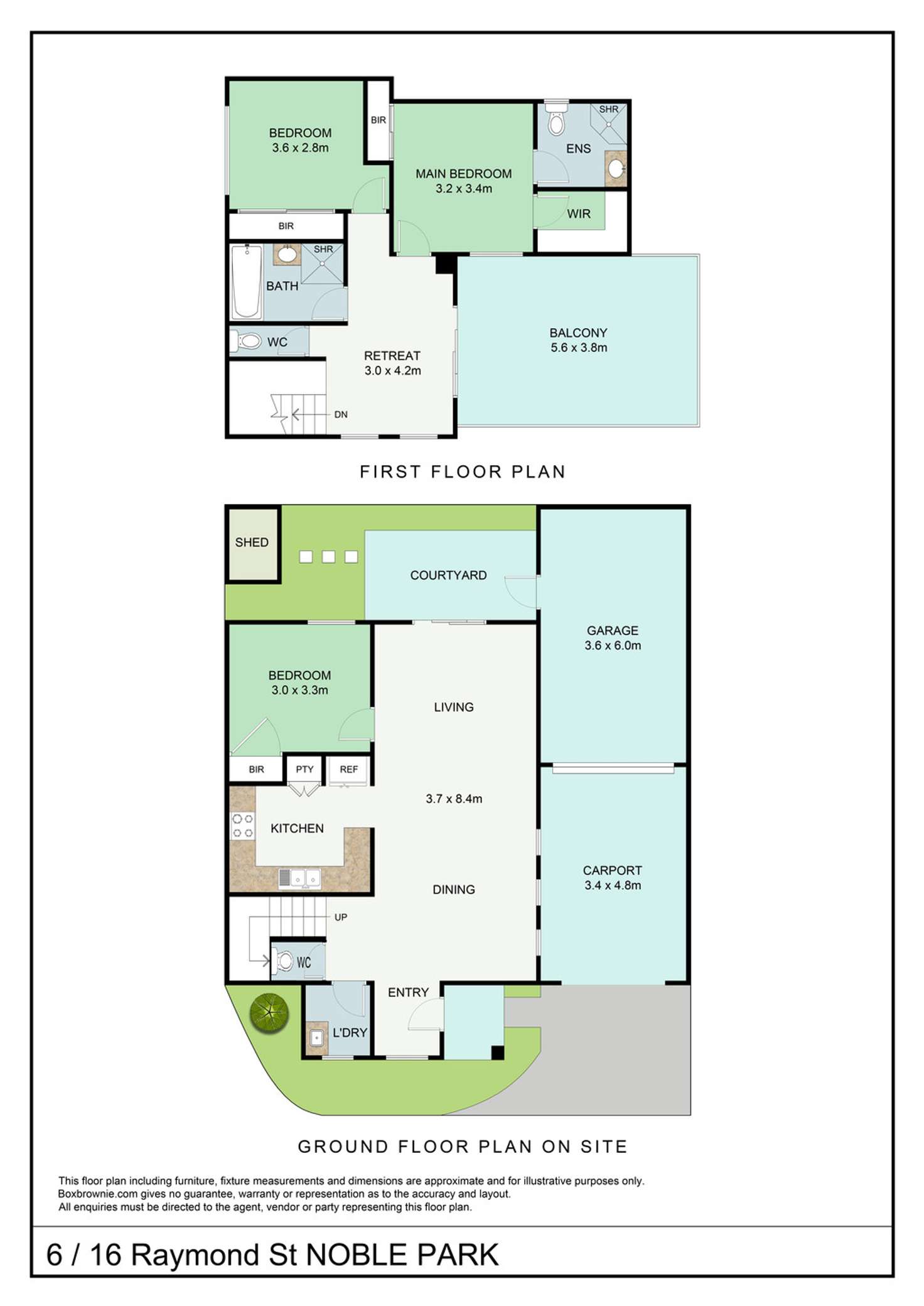 Floorplan of Homely townhouse listing, 6/16-18 Raymond Street, Noble Park VIC 3174