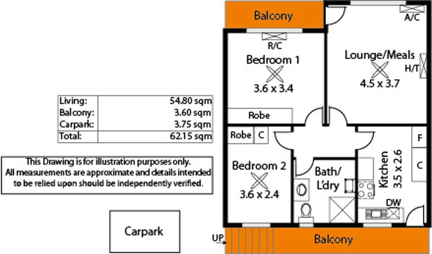 Floorplan of Homely unit listing, 5/36 WILLIAM STREET, Clarence Park SA 5034