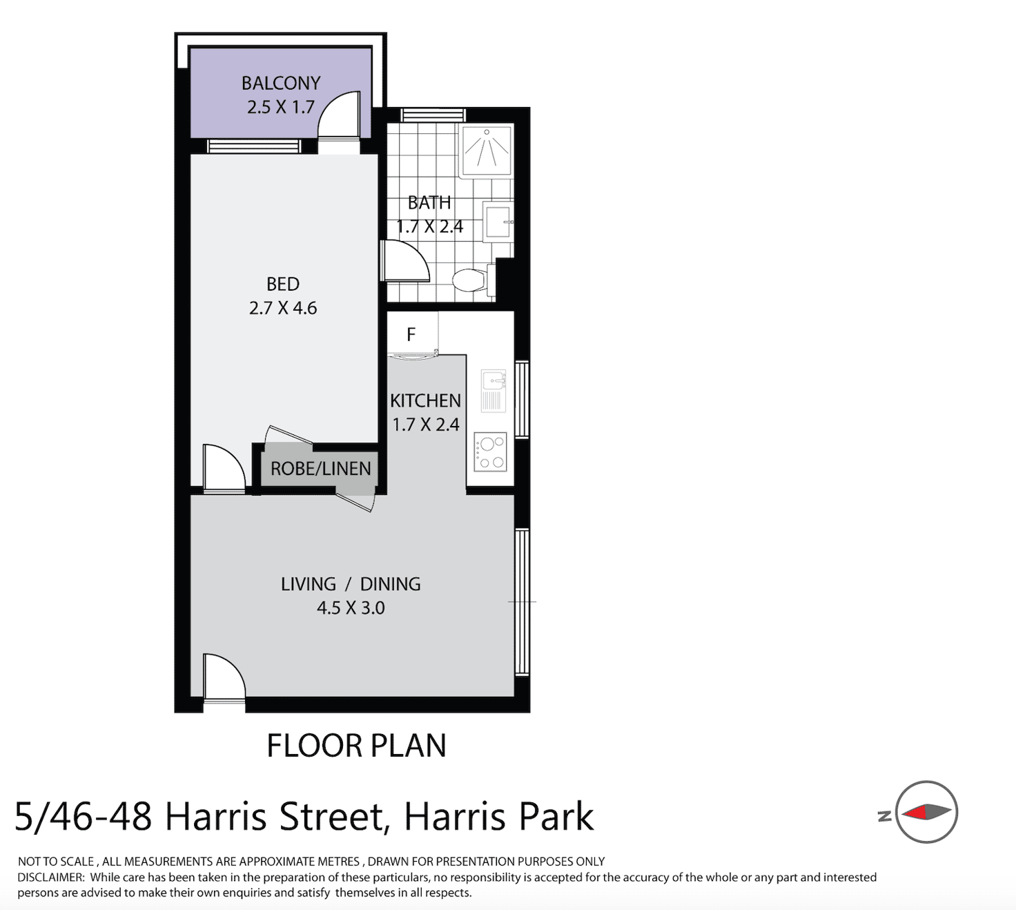 Floorplan of Homely unit listing, 5/46-48 Harris Street, Harris Park NSW 2150