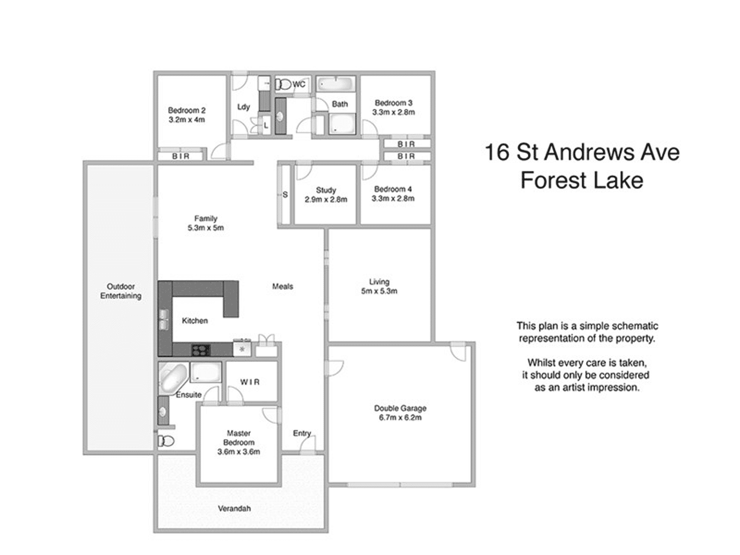 Floorplan of Homely house listing, 16 St Andrews Ave, Forest Lake QLD 4078