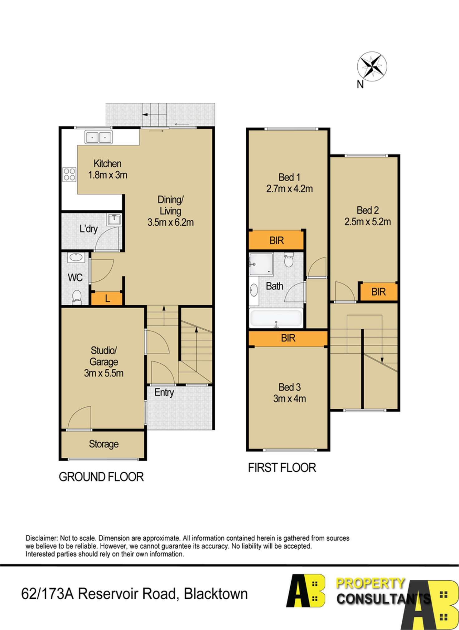 Floorplan of Homely townhouse listing, 62/173A Reservoir Road, Blacktown NSW 2148