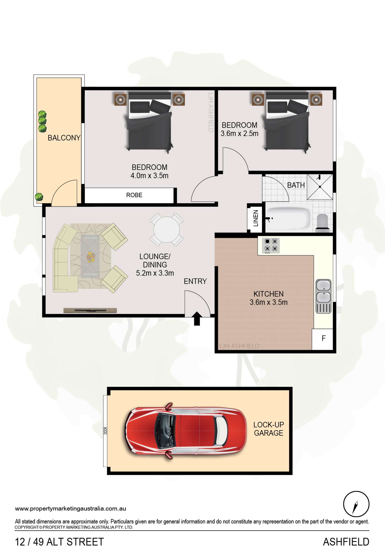Floorplan of Homely unit listing, 12/49 Alt Street, Ashfield NSW 2131