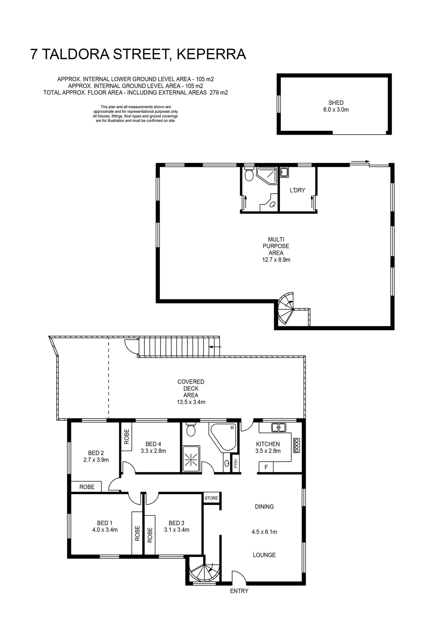 Floorplan of Homely house listing, 7 Taldora St, Keperra QLD 4054