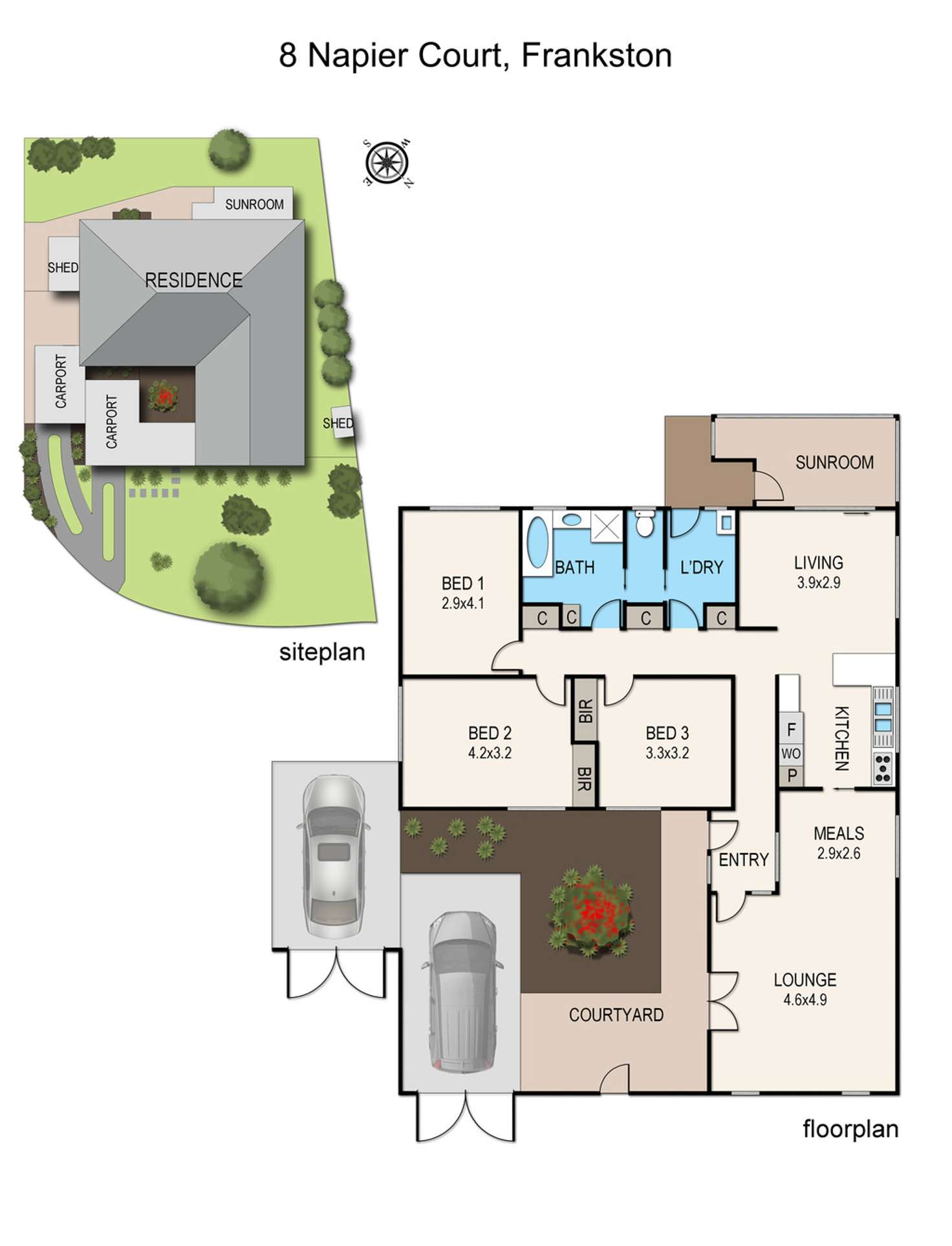 Floorplan of Homely house listing, 8 Napier Court, Frankston VIC 3199