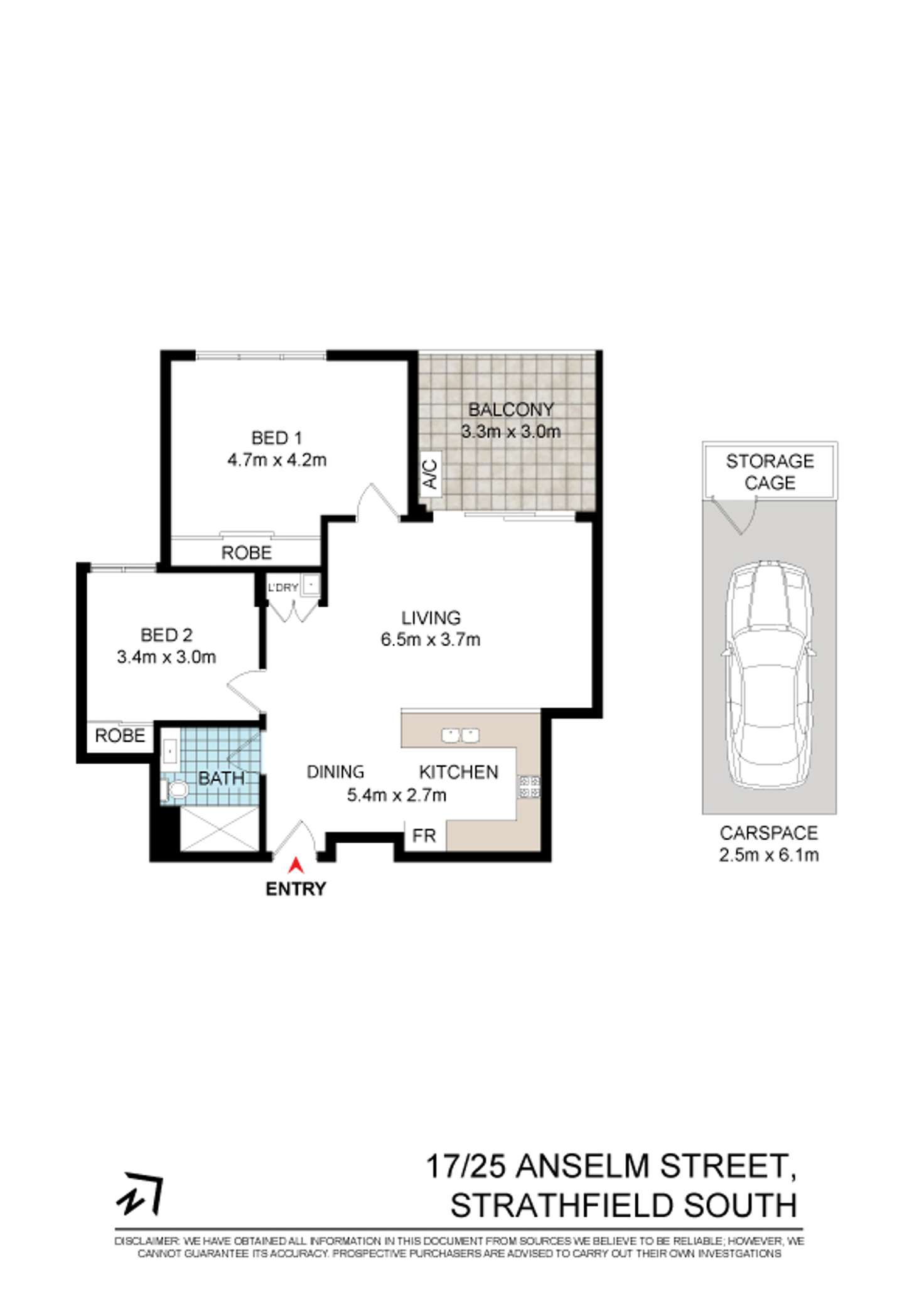 Floorplan of Homely apartment listing, 17/25-29 ANSELM STREET, Strathfield South NSW 2136