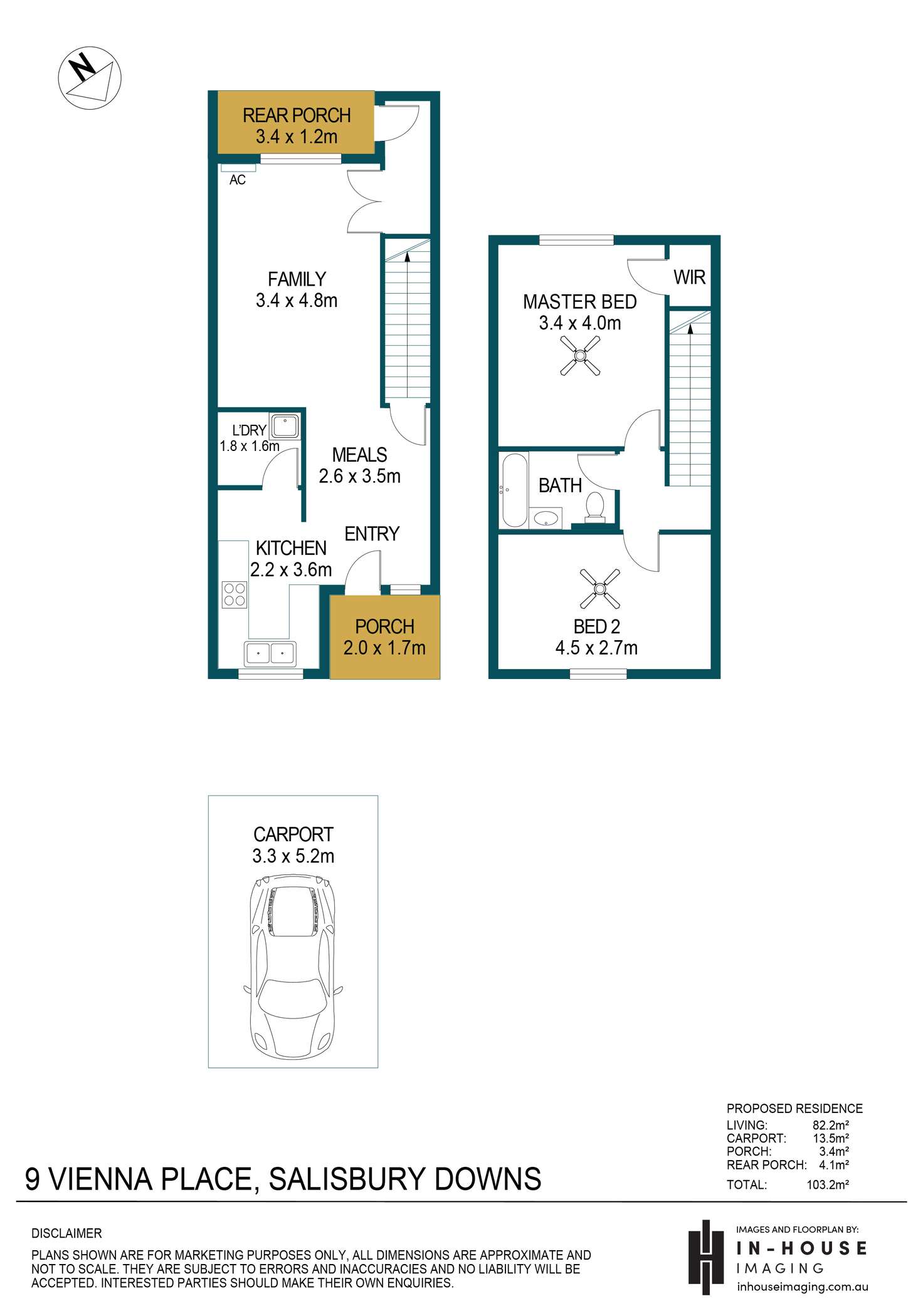 Floorplan of Homely house listing, 9 Vienna Place, Salisbury Downs SA 5108