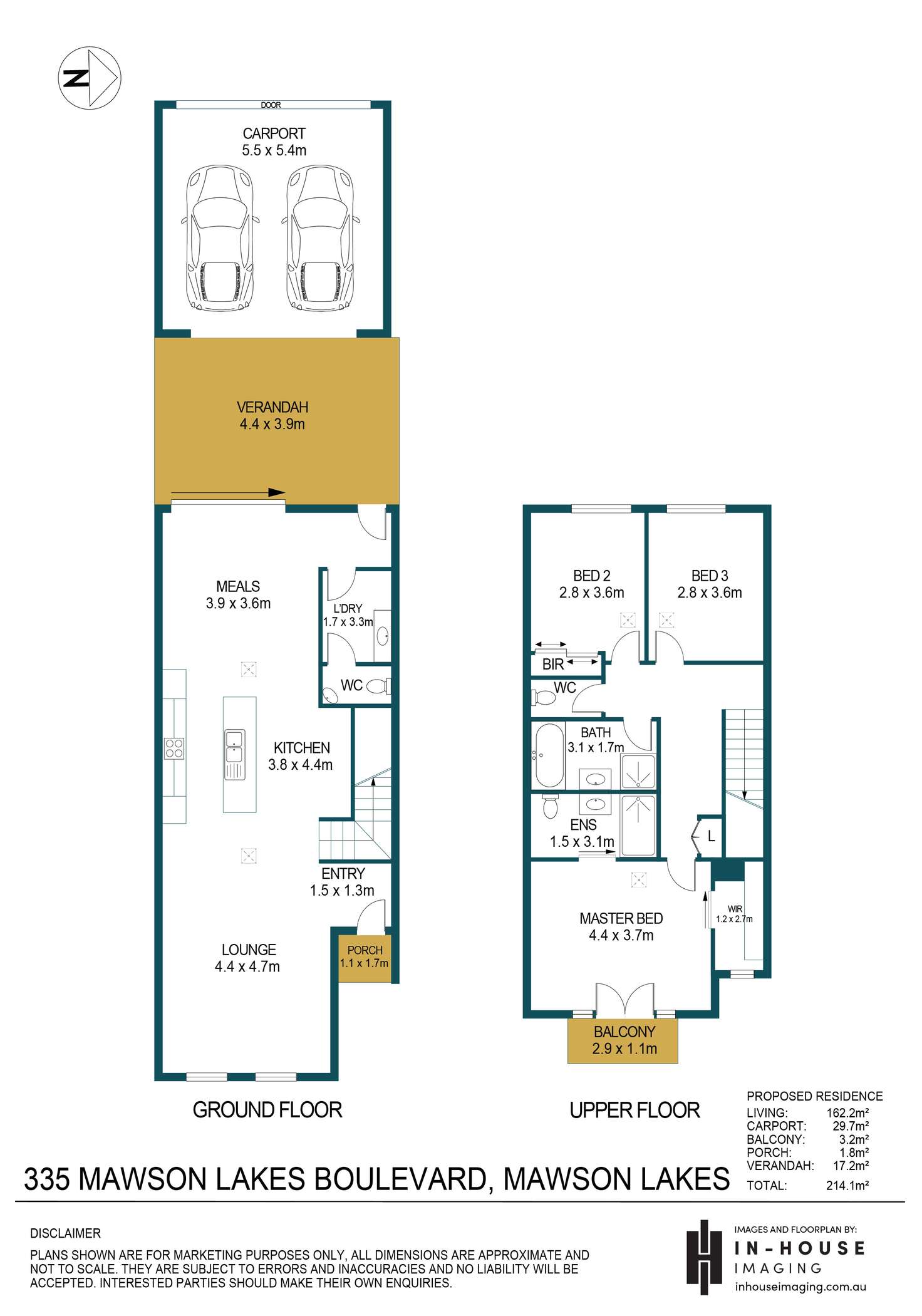 Floorplan of Homely townhouse listing, 335 Mawson Lakes Boulevard, Mawson Lakes SA 5095