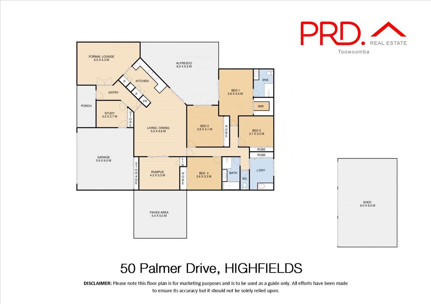 Floorplan of Homely house listing, 50 Palmer Drive, Highfields QLD 4352