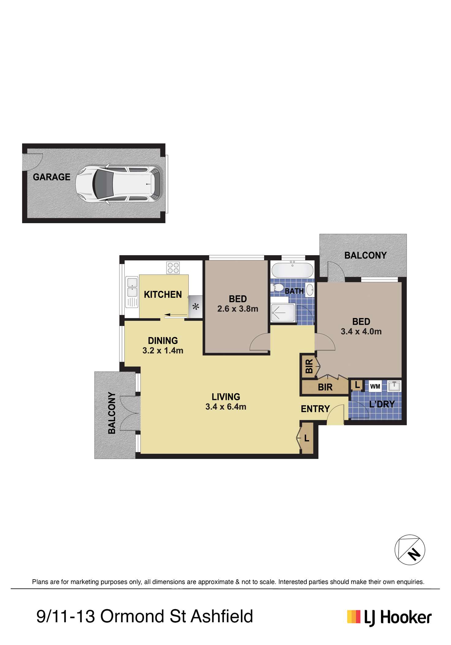 Floorplan of Homely apartment listing, 9/11-13 Ormond Street, Ashfield NSW 2131