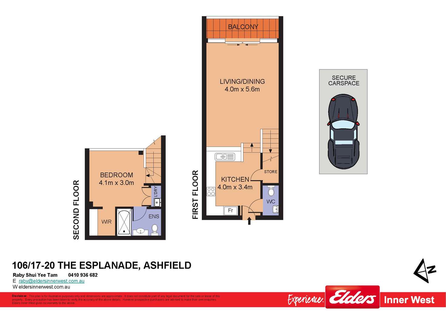 Floorplan of Homely apartment listing, 106/17-20 The Esplanade, Ashfield NSW 2131