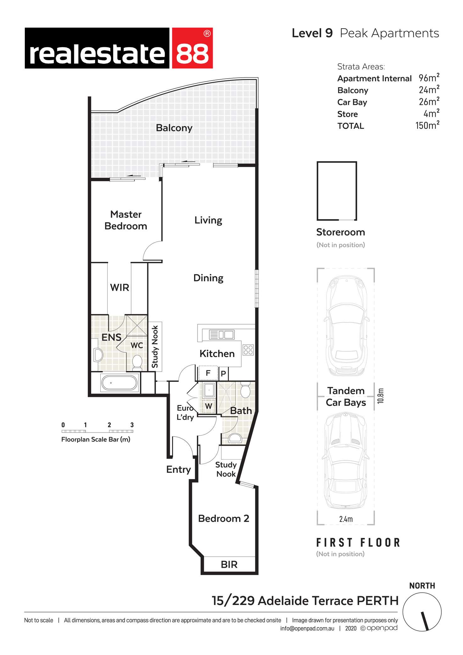 Floorplan of Homely apartment listing, 15/229 Adelaide Terrace, Perth WA 6000