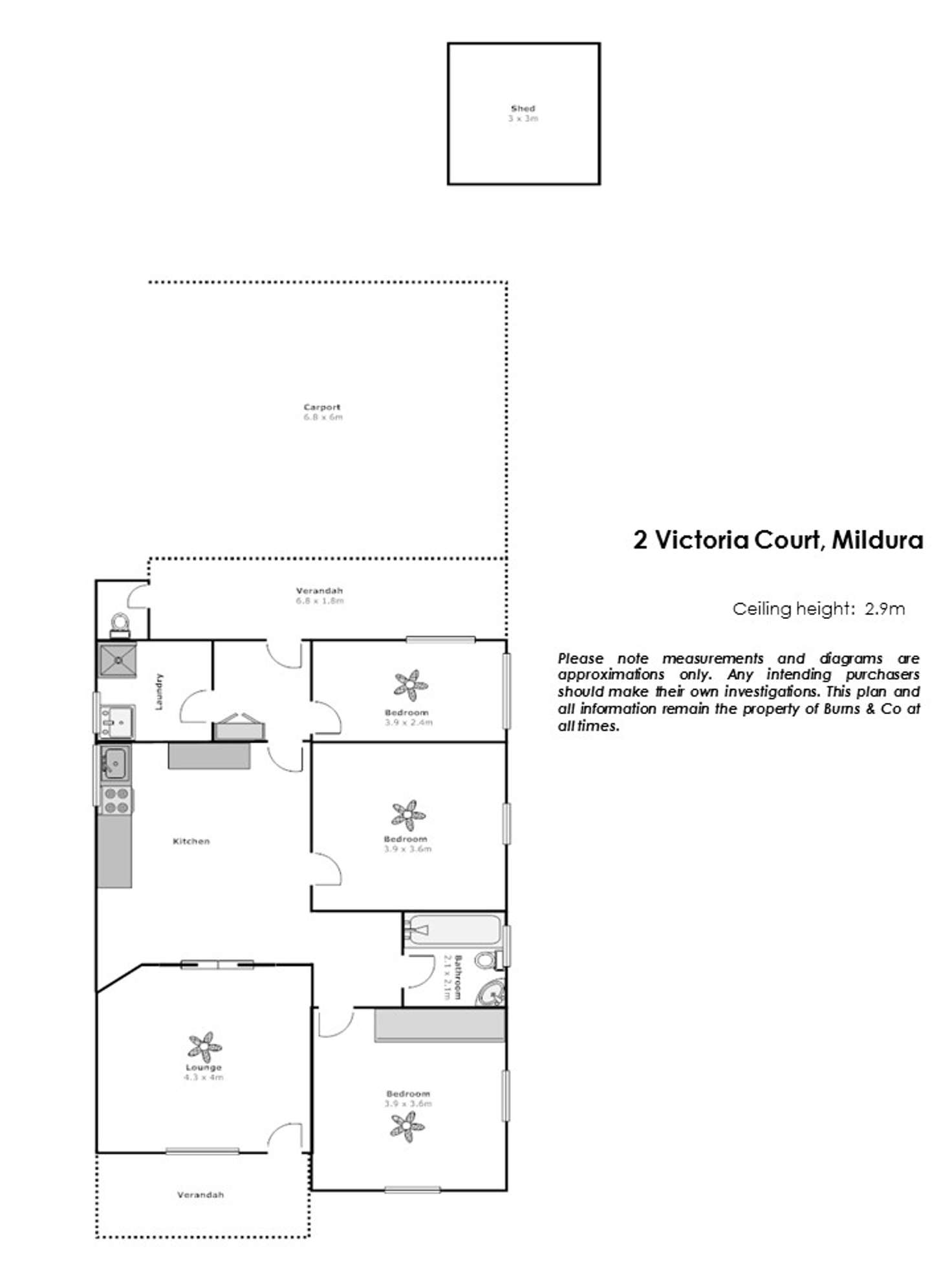Floorplan of Homely house listing, 2 Victoria Court, Mildura VIC 3500