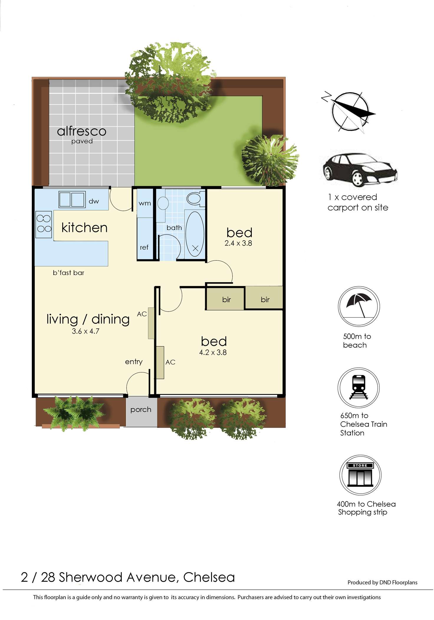 Floorplan of Homely unit listing, 2/28 Sherwood Avenue, Chelsea VIC 3196