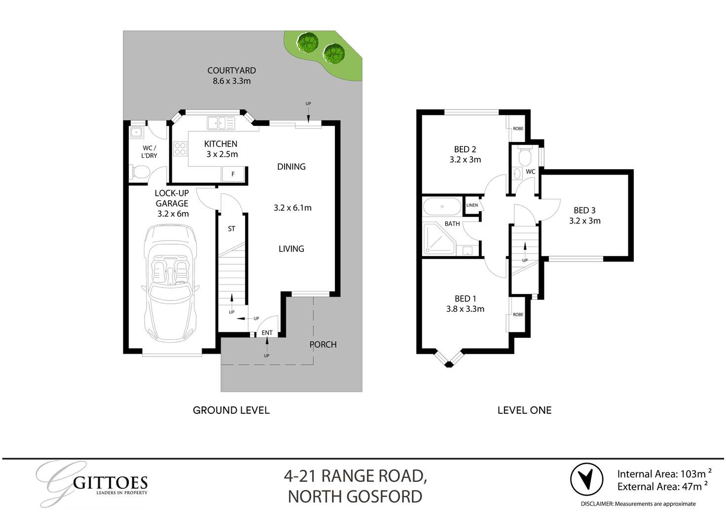 Floorplan of Homely townhouse listing, 4/21 Range Road, North Gosford NSW 2250