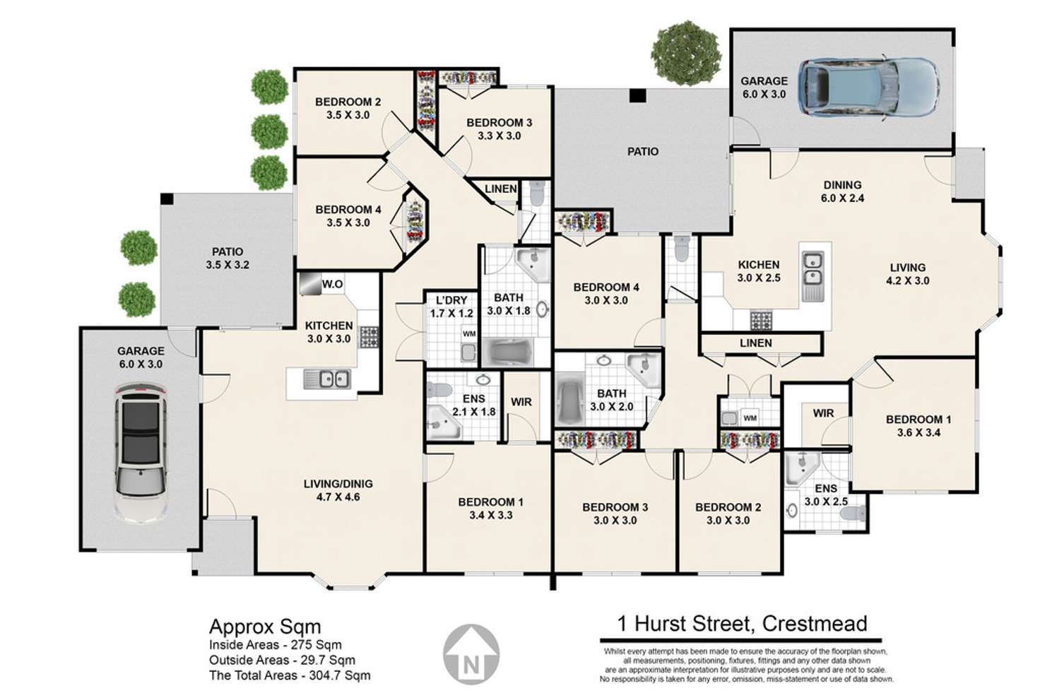Floorplan of Homely house listing, 1 Hurst Street, Crestmead QLD 4132