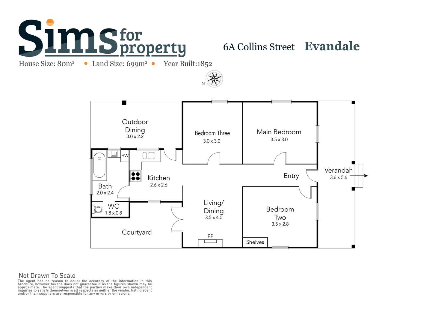 Floorplan of Homely house listing, 6a Collins Street, Evandale TAS 7212